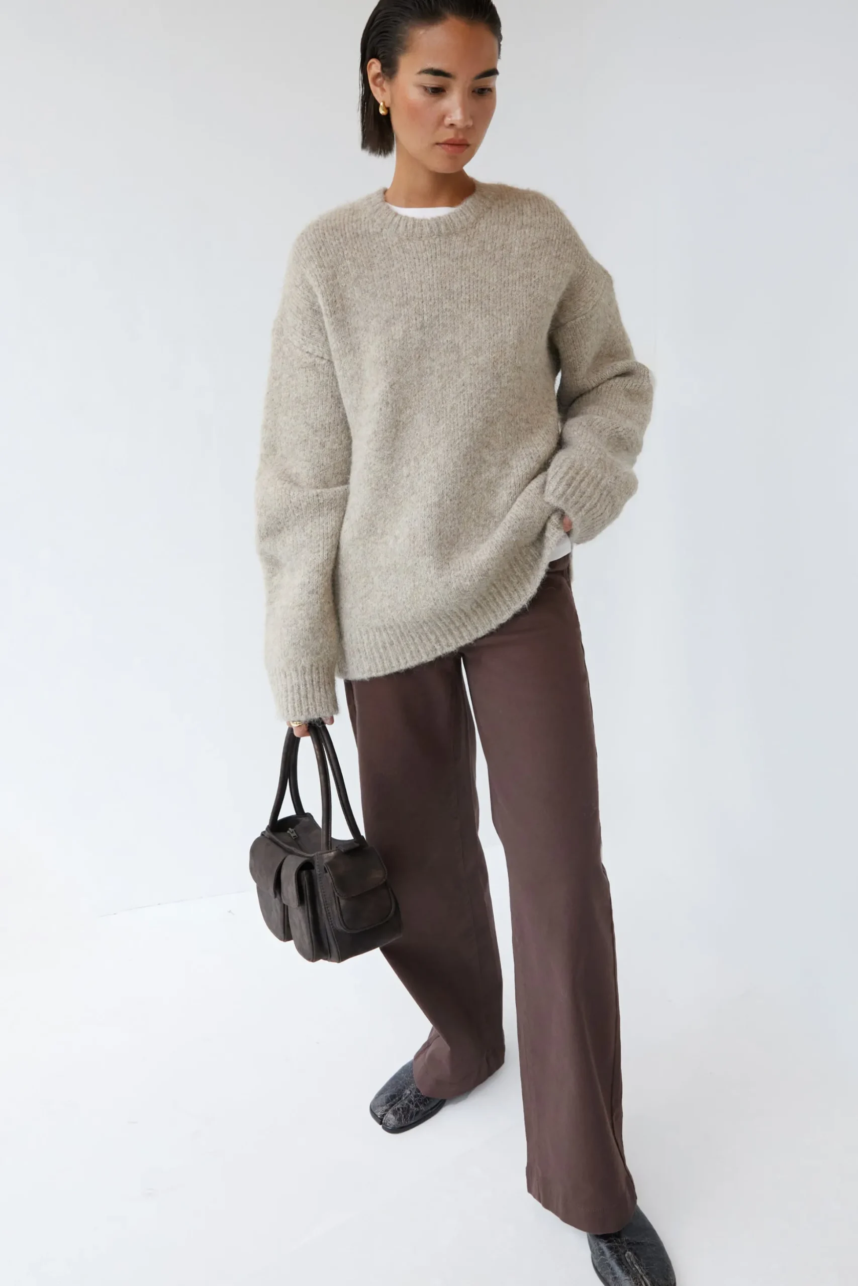 LONG LENGTH 30" TWILL WIDE LEG PANT
