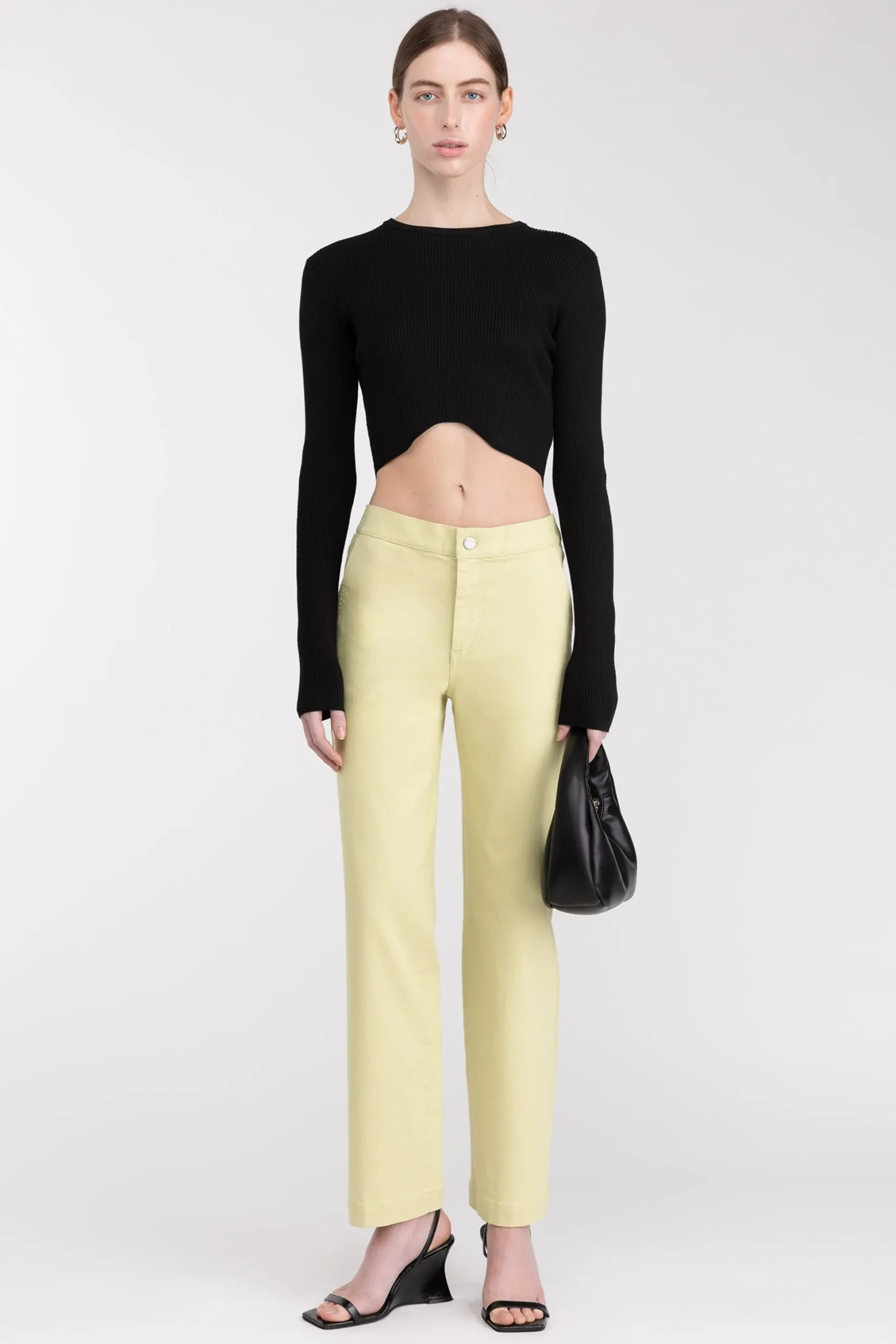 LONG LENGTH 30" TWILL WIDE LEG PANT