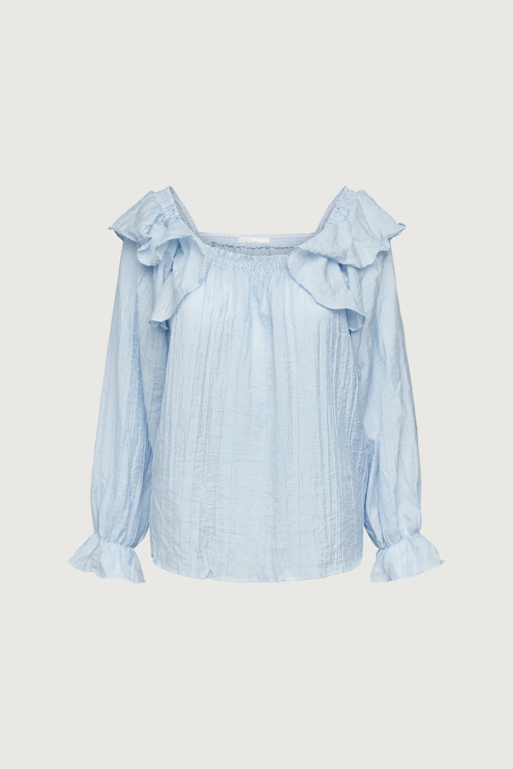 LONG SLEEVE RUFFLED BLOUSE