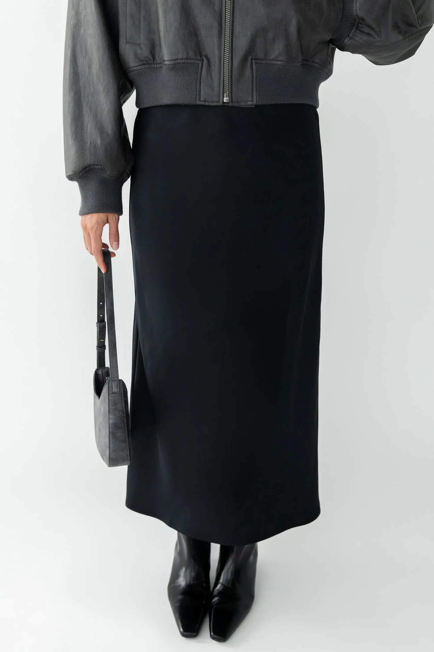 MAXI SATIN SLIP SKIRT