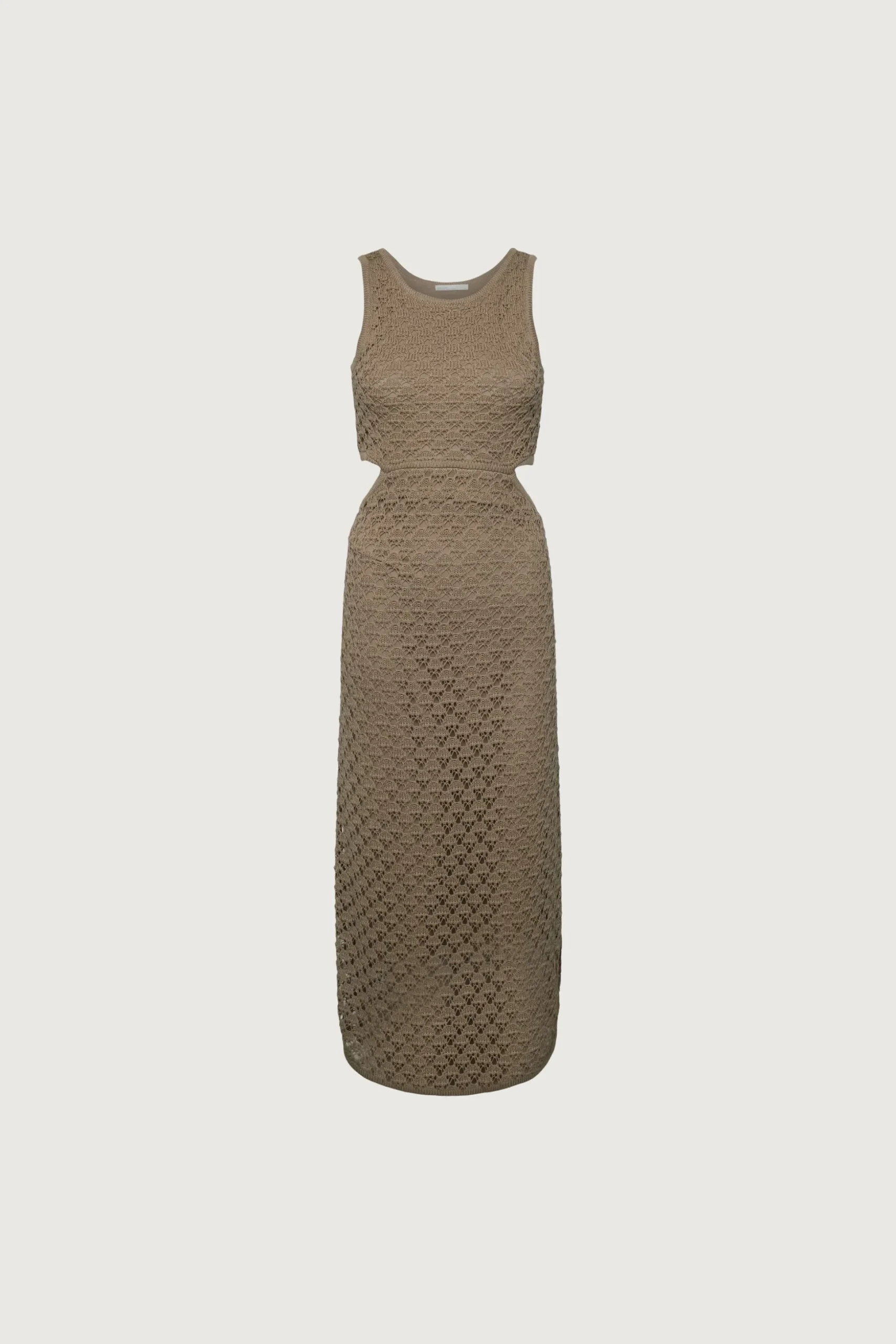 MIDI CROCHET DRESS WITH BACK CUTOUT