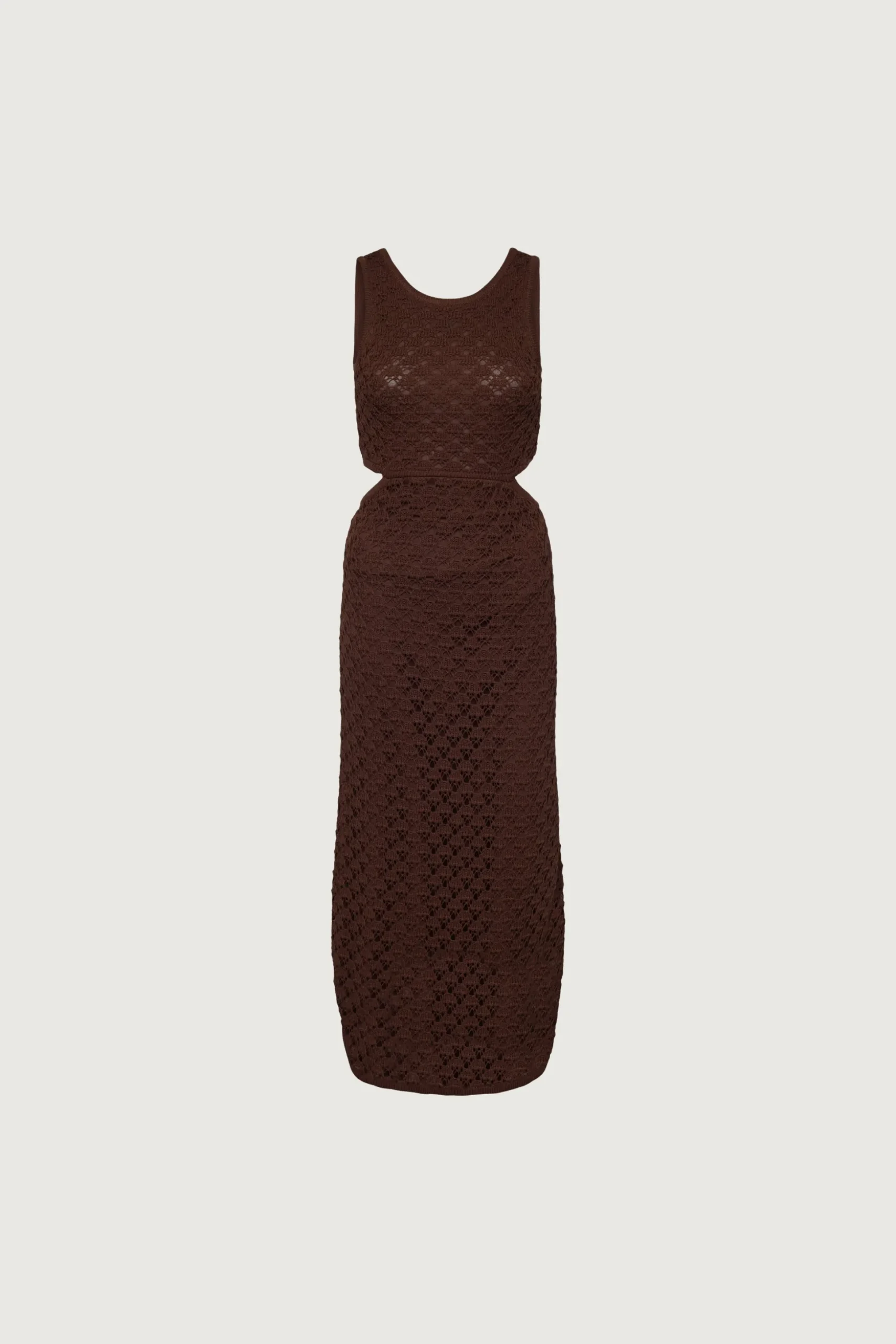MIDI CROCHET DRESS WITH BACK CUTOUT
