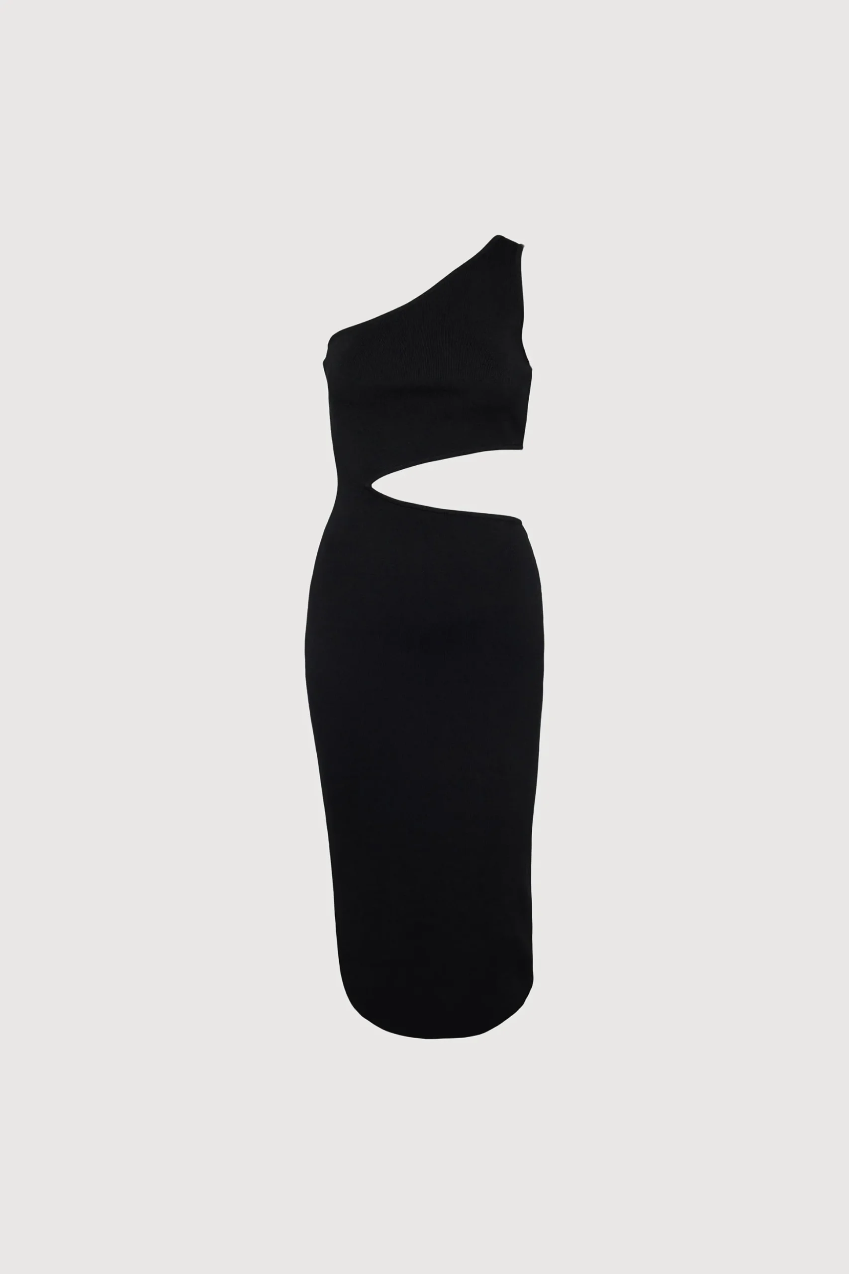 ONE SHOULDER MIDI DRESS WITH CUTOUT