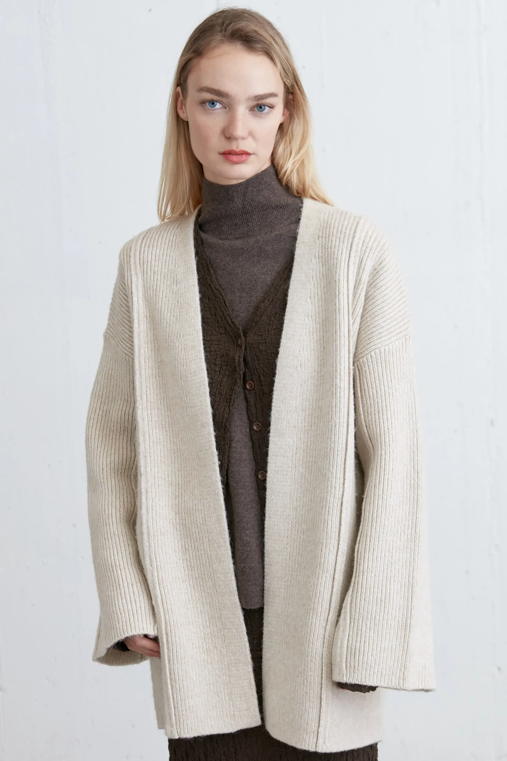 OPEN FRONT CARDIGAN