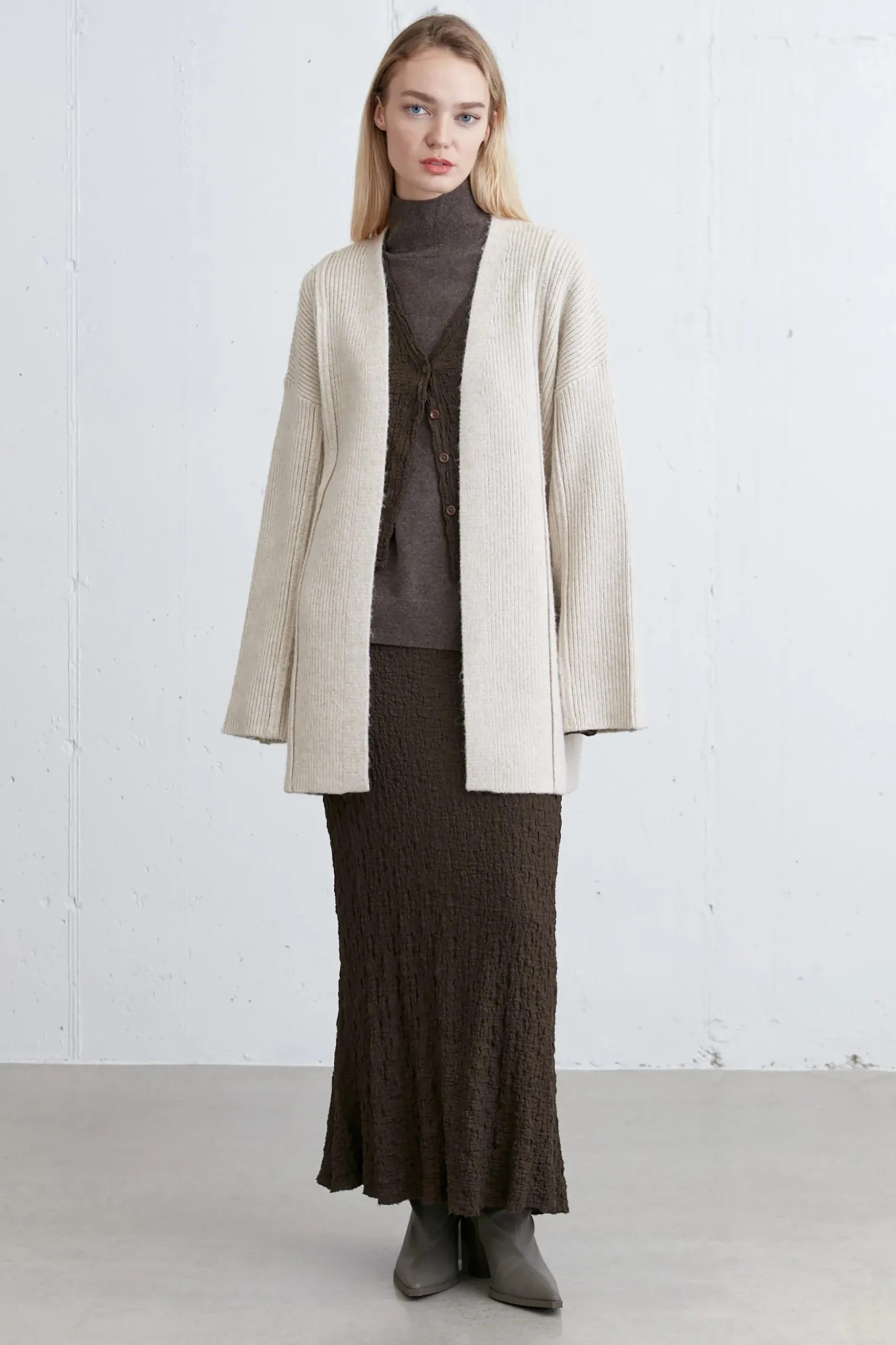 OPEN FRONT CARDIGAN