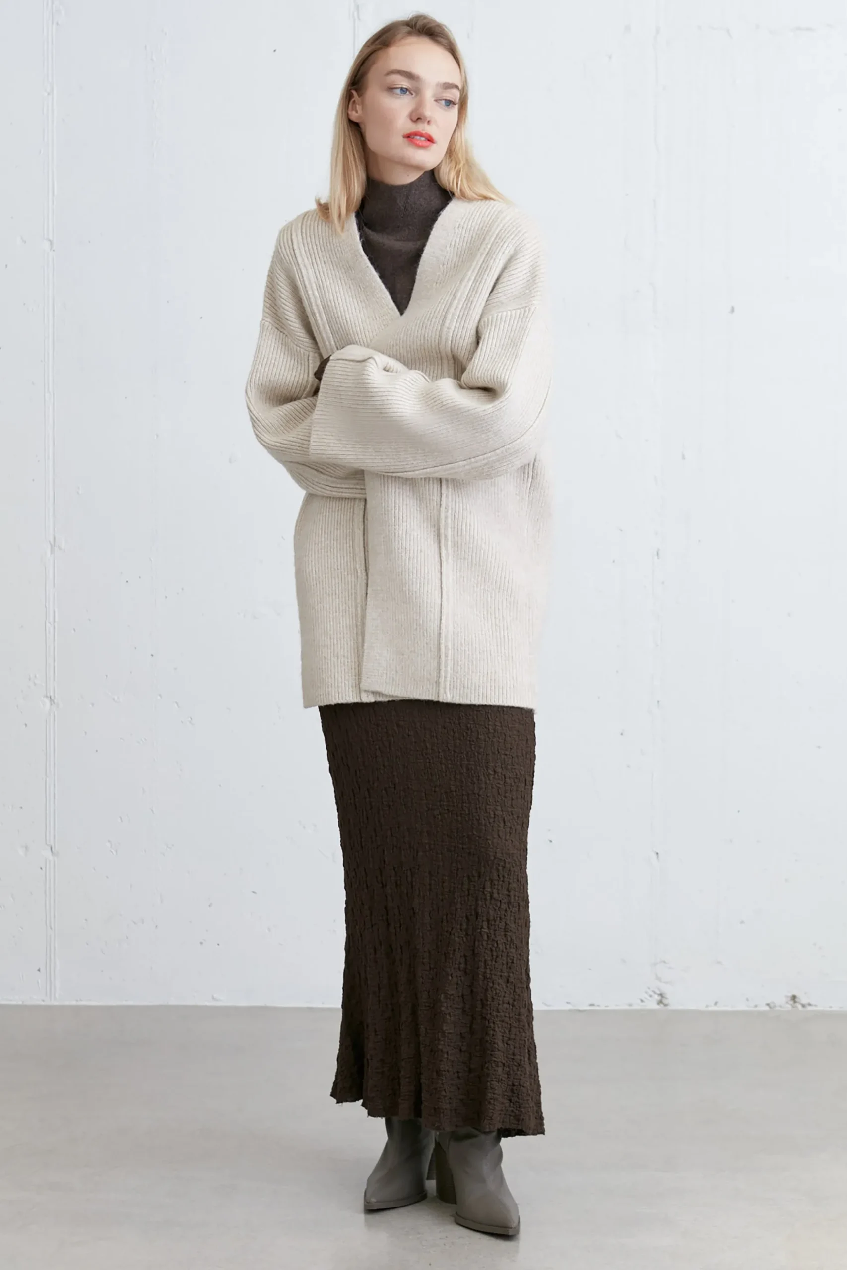 OPEN FRONT CARDIGAN