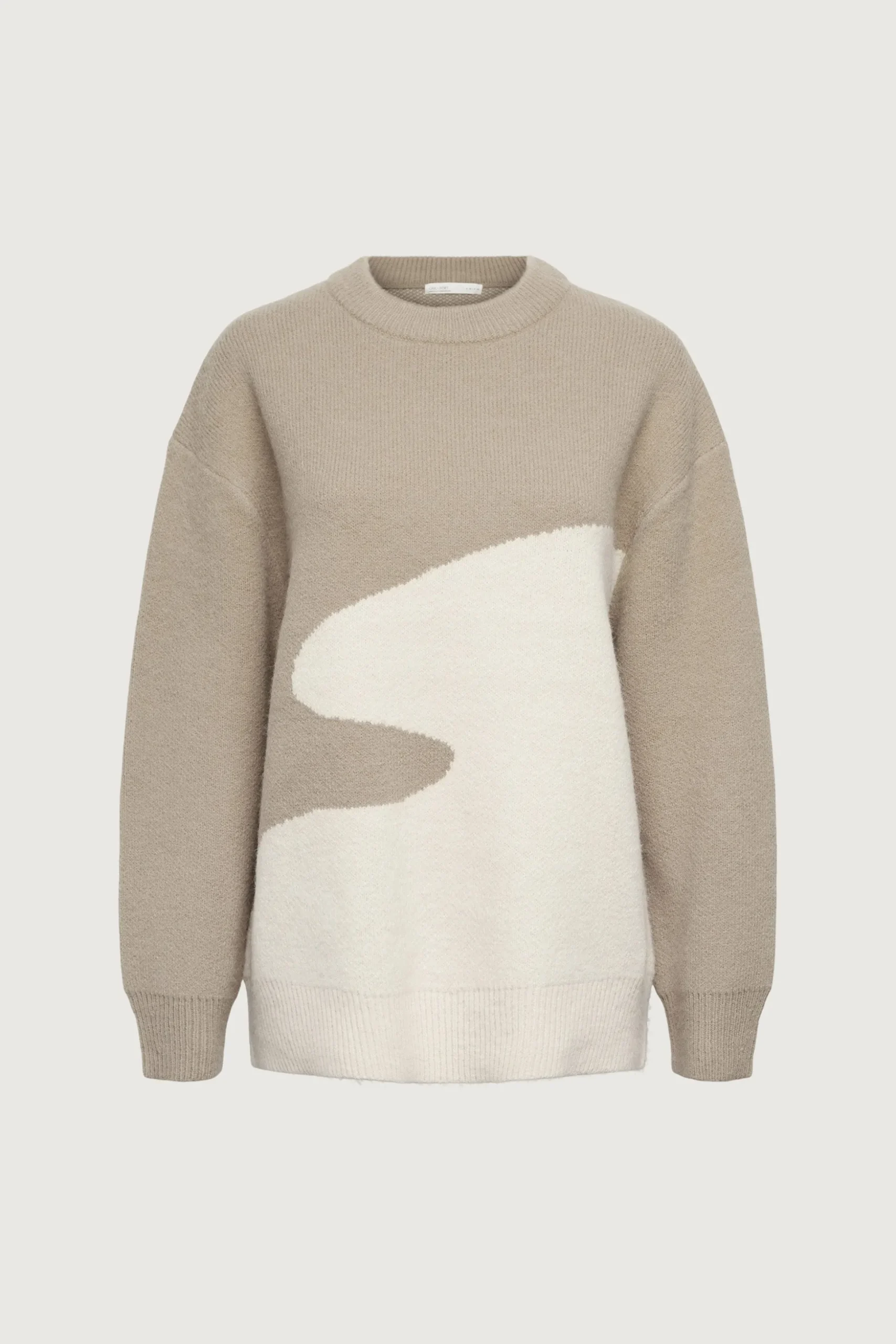 OVERSIZED INTARSIA KNIT SWEATER