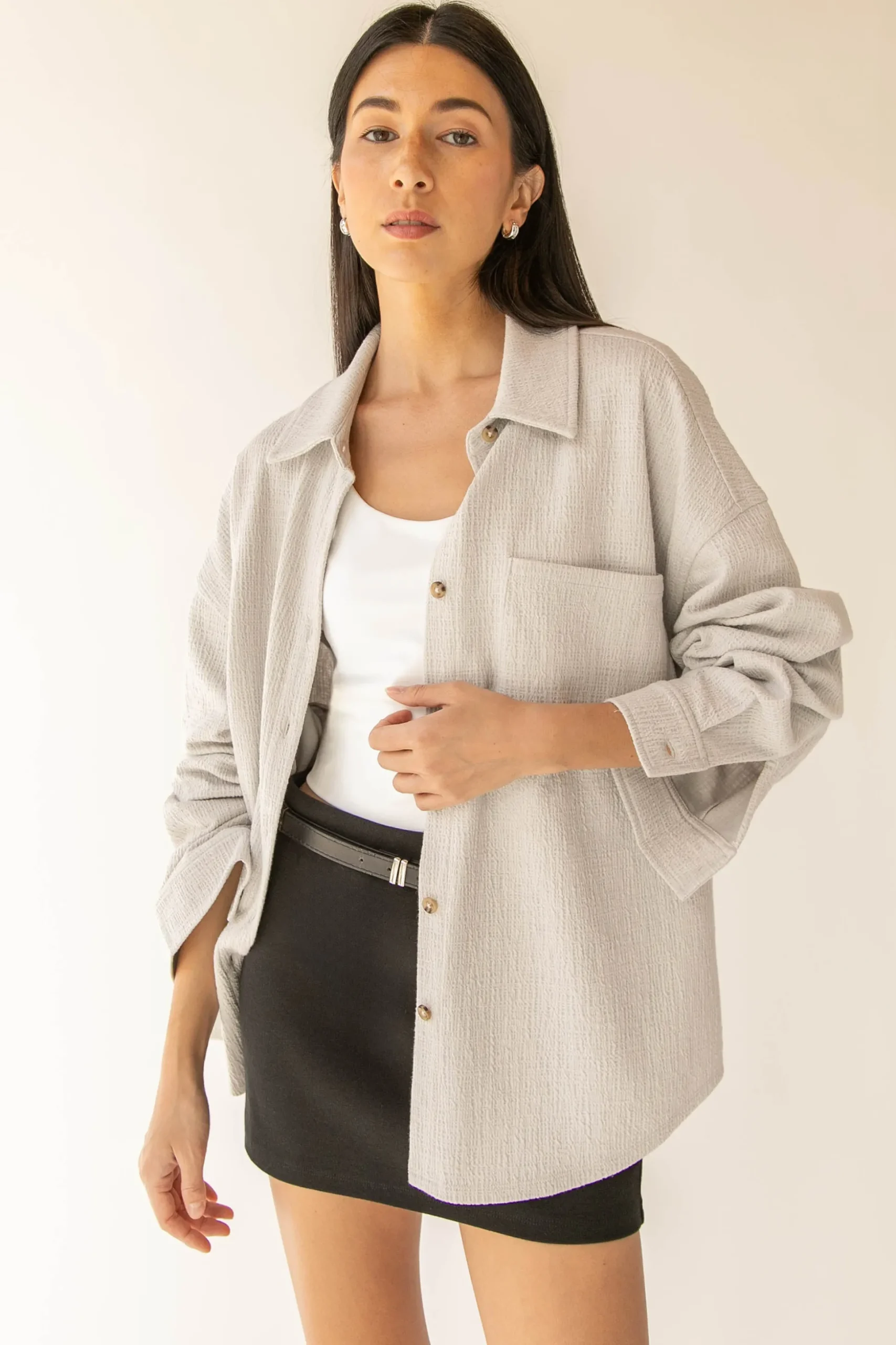 OVERSIZED KNIT SHIRT