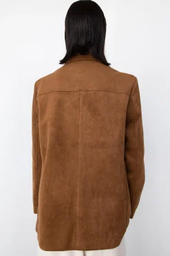 OVERSIZED VEGAN SUEDE BLAZER