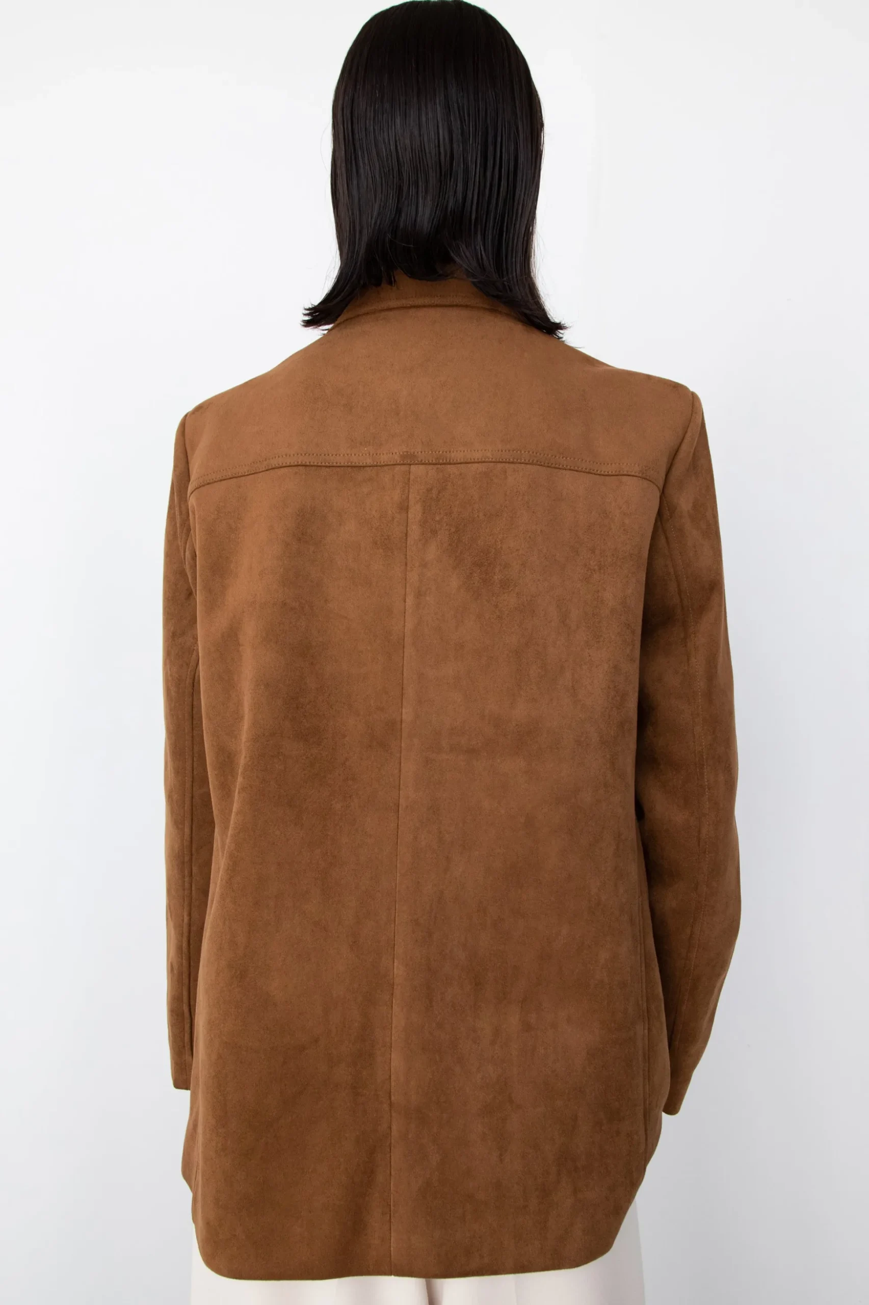 OVERSIZED VEGAN SUEDE BLAZER