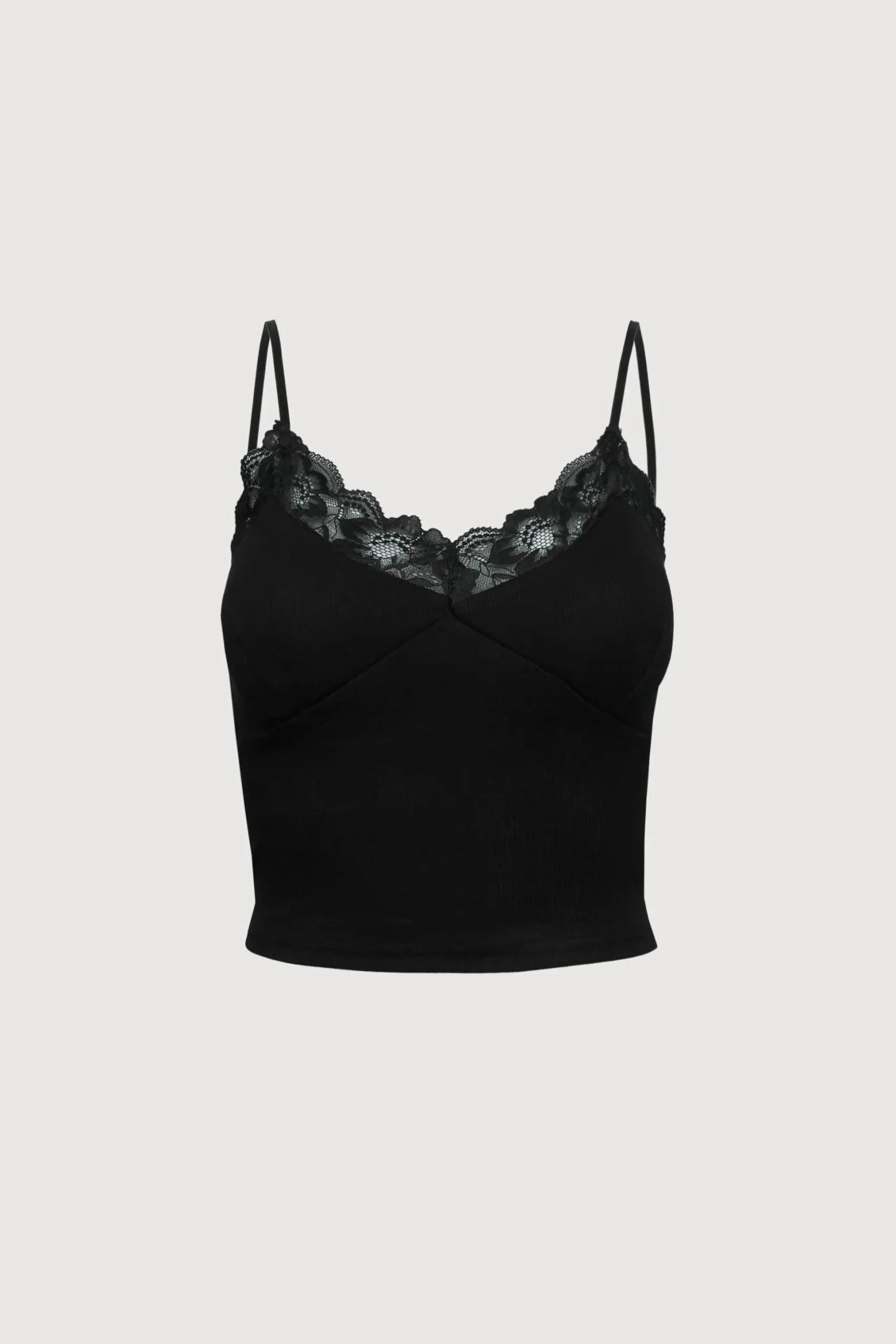 PADDED TANK WITH LACE DETAIL