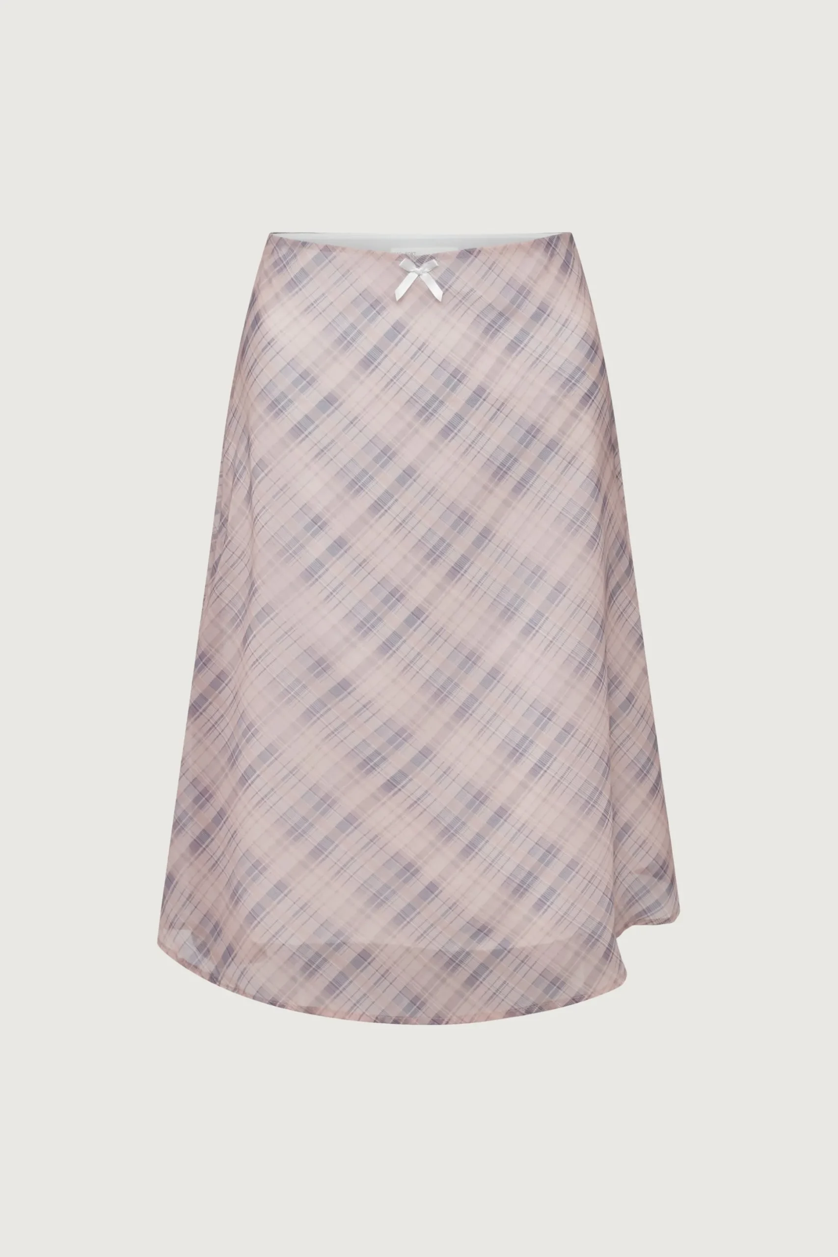 PLAID MIDI SKIRT