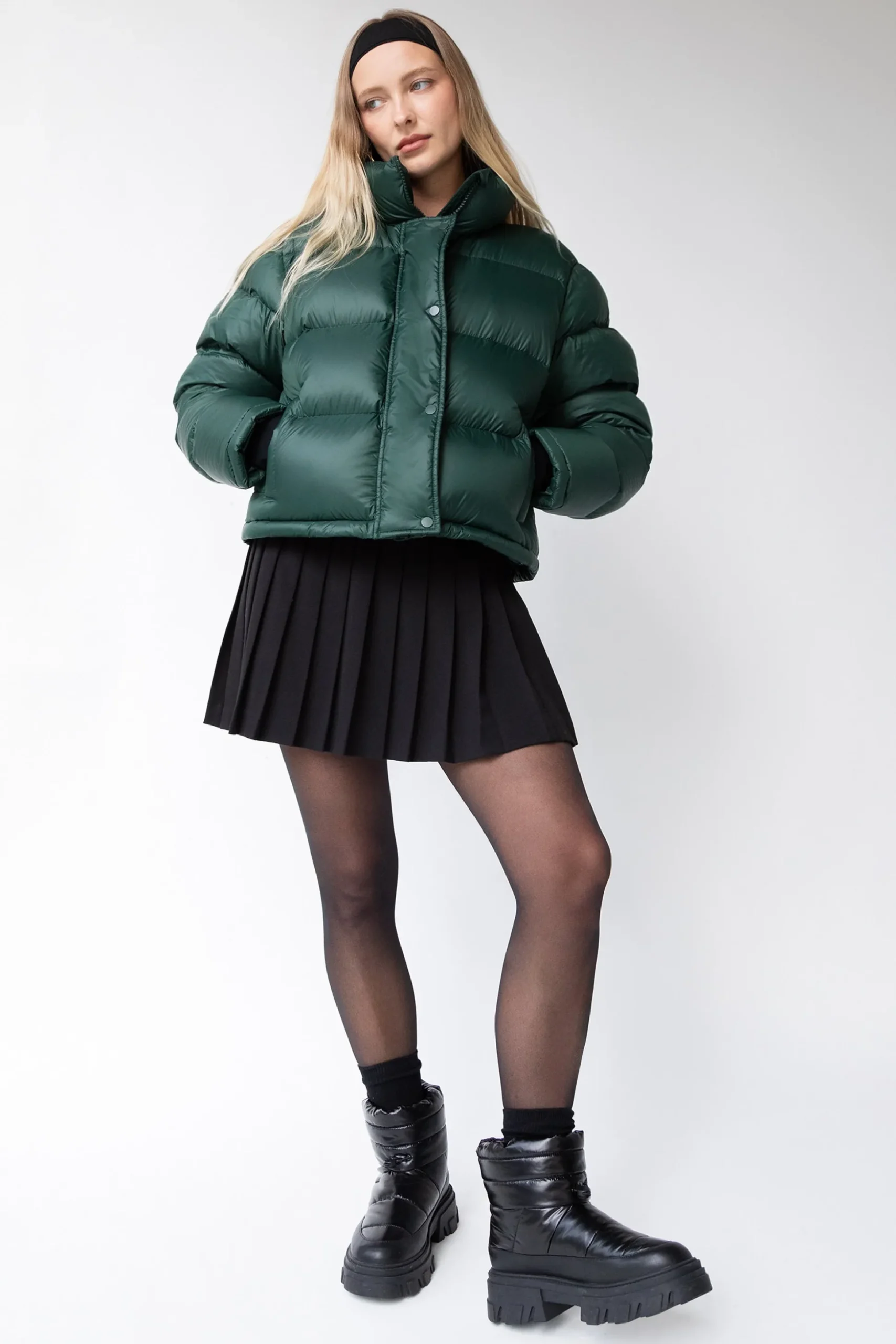 PLEATED SUITING MINI SKIRT