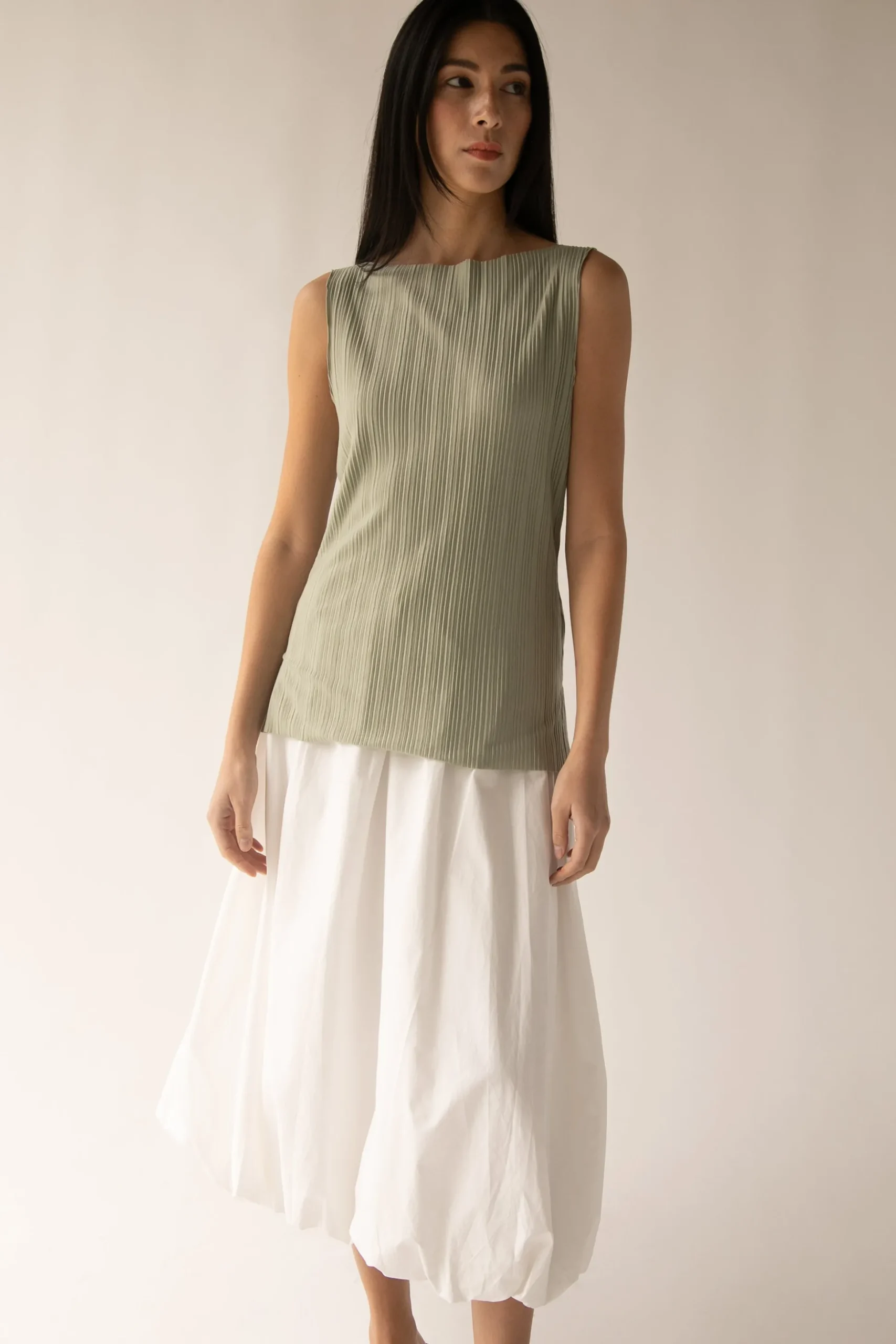 PLEATED TANK TOP
