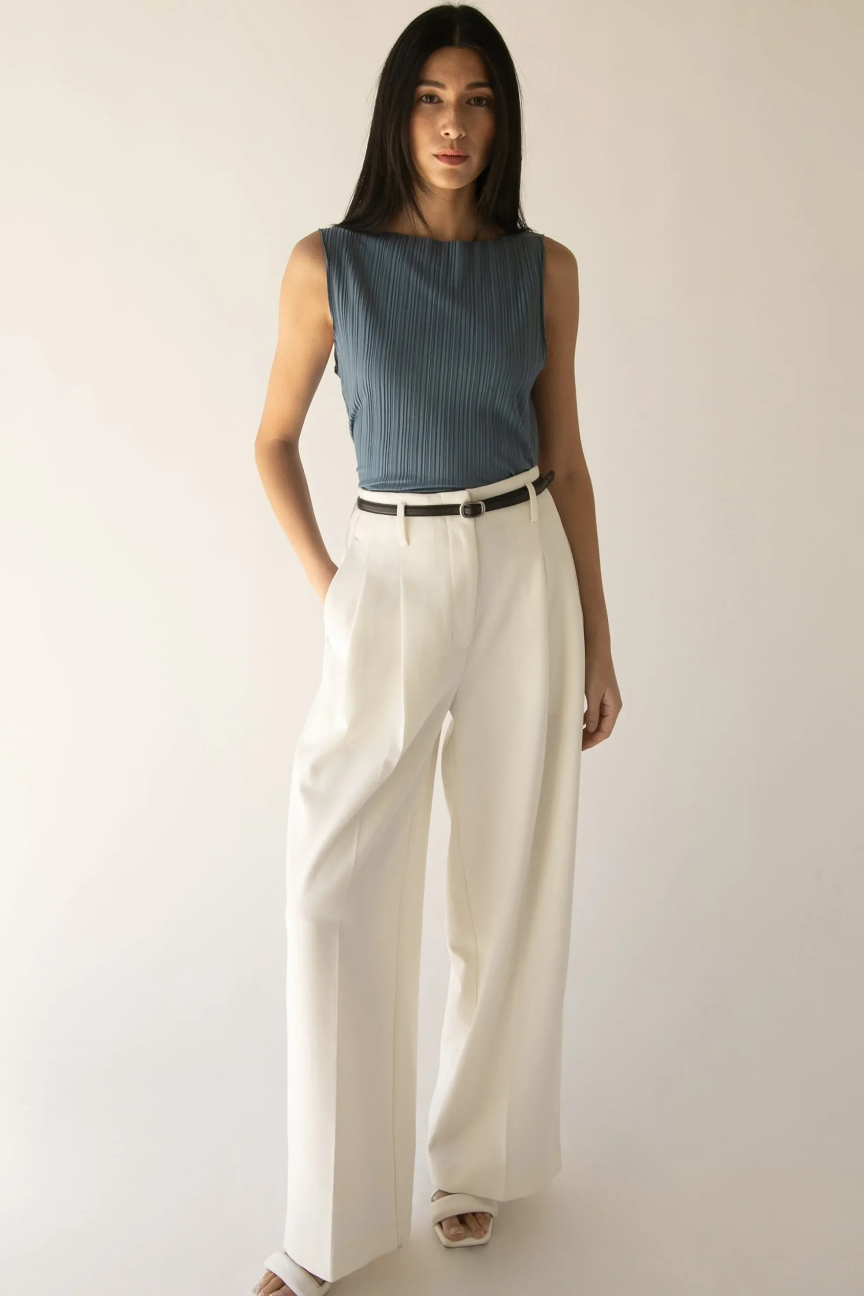 PLEATED TANK TOP