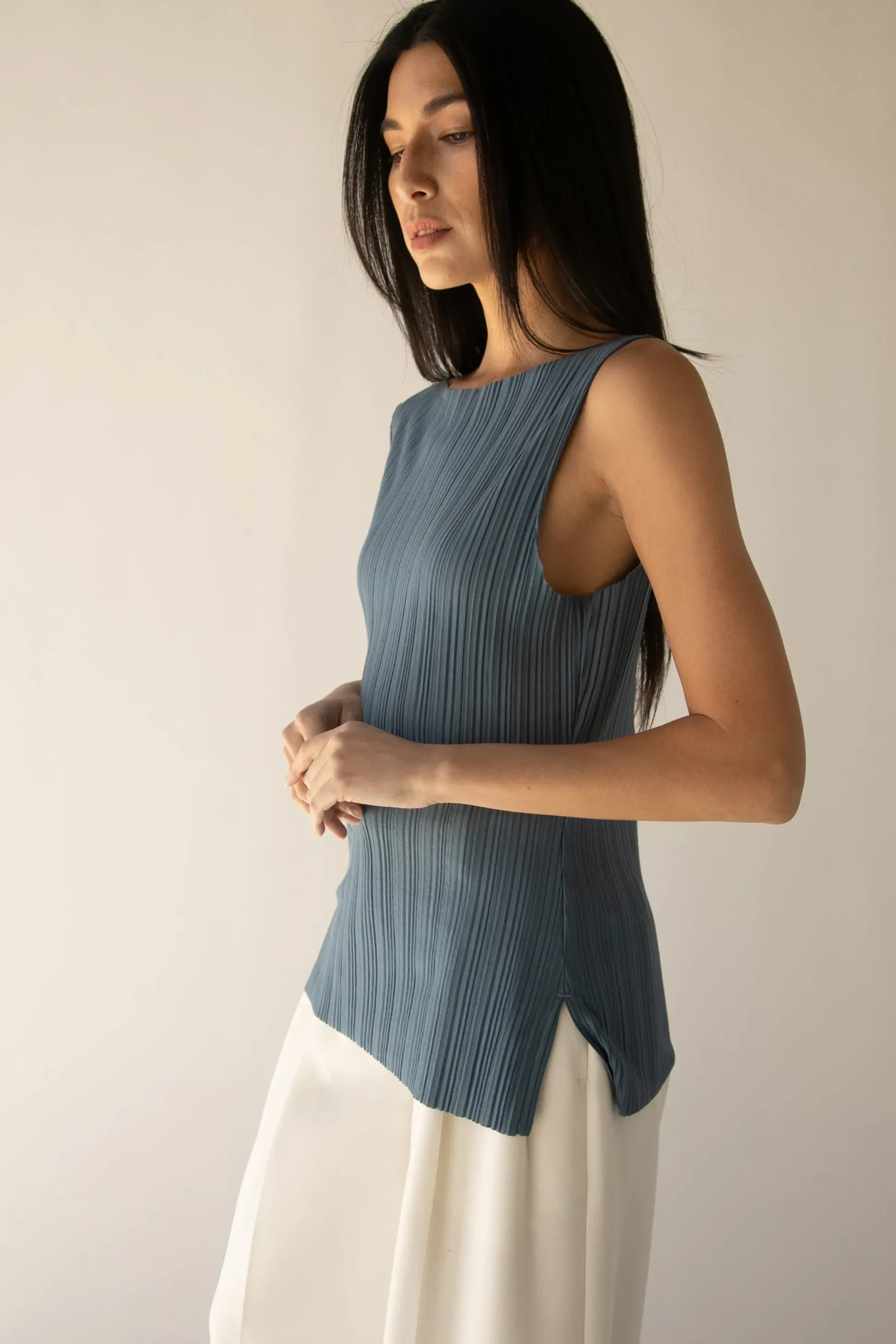 PLEATED TANK TOP