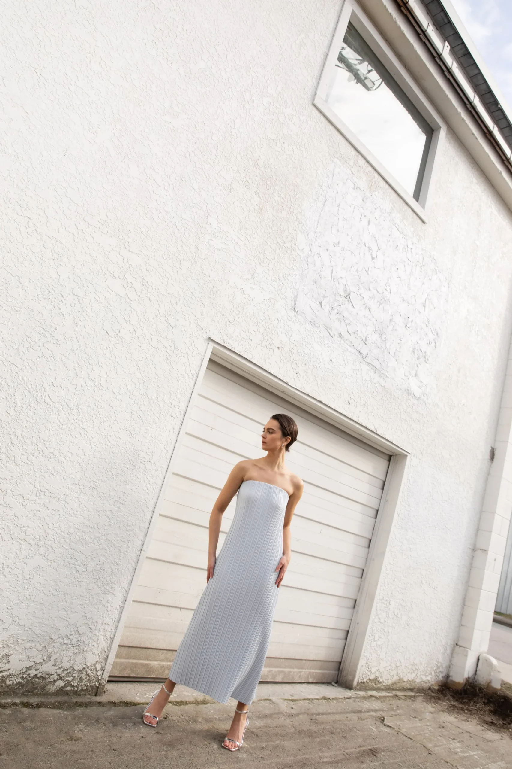 PLEATED TUBE DRESS