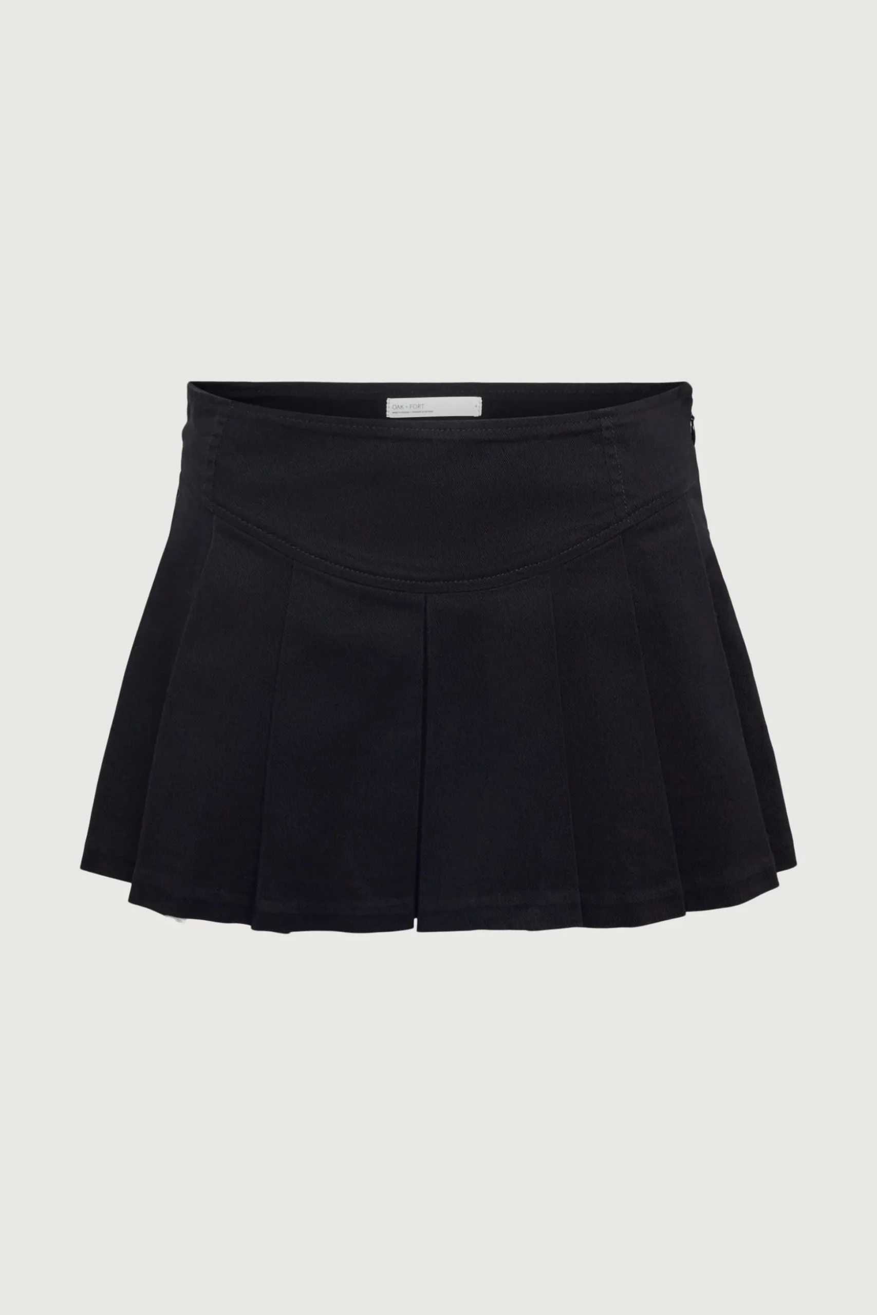 PLEATED TWILL MINI SKORT