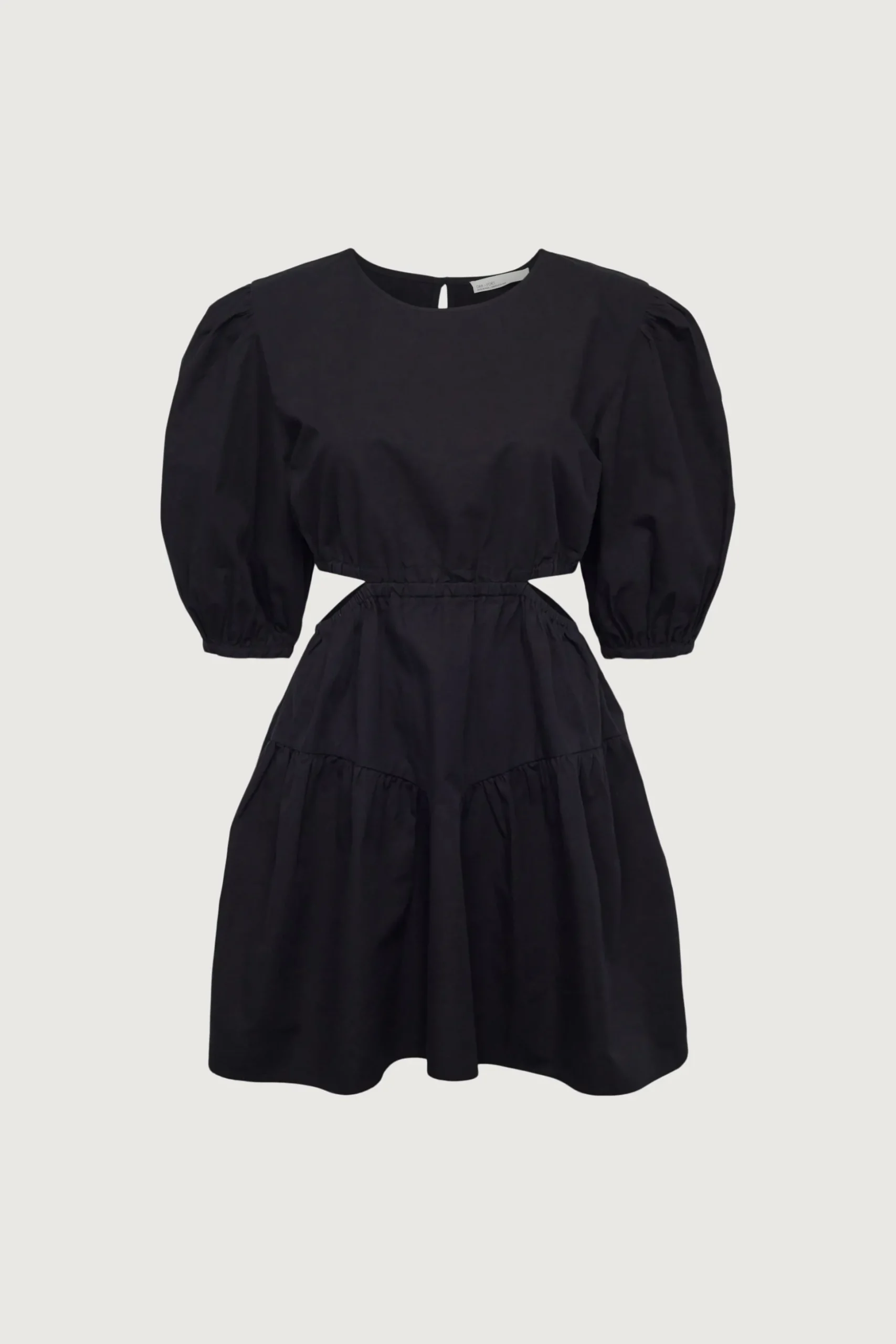 PUFF SLEEVE MINI DRESS WITH CUTOUTS