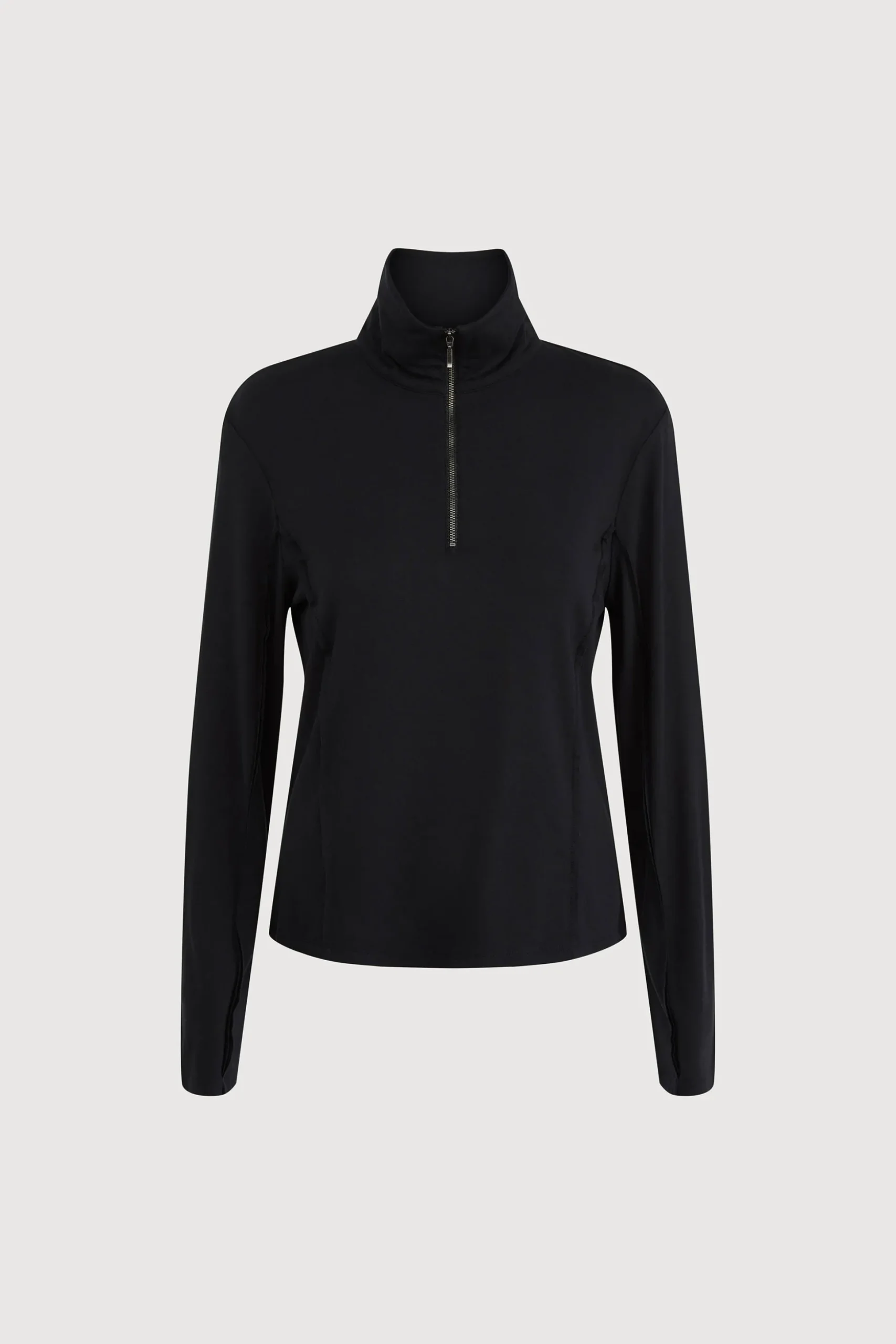 QUARTER ZIP SLEEVE TOP