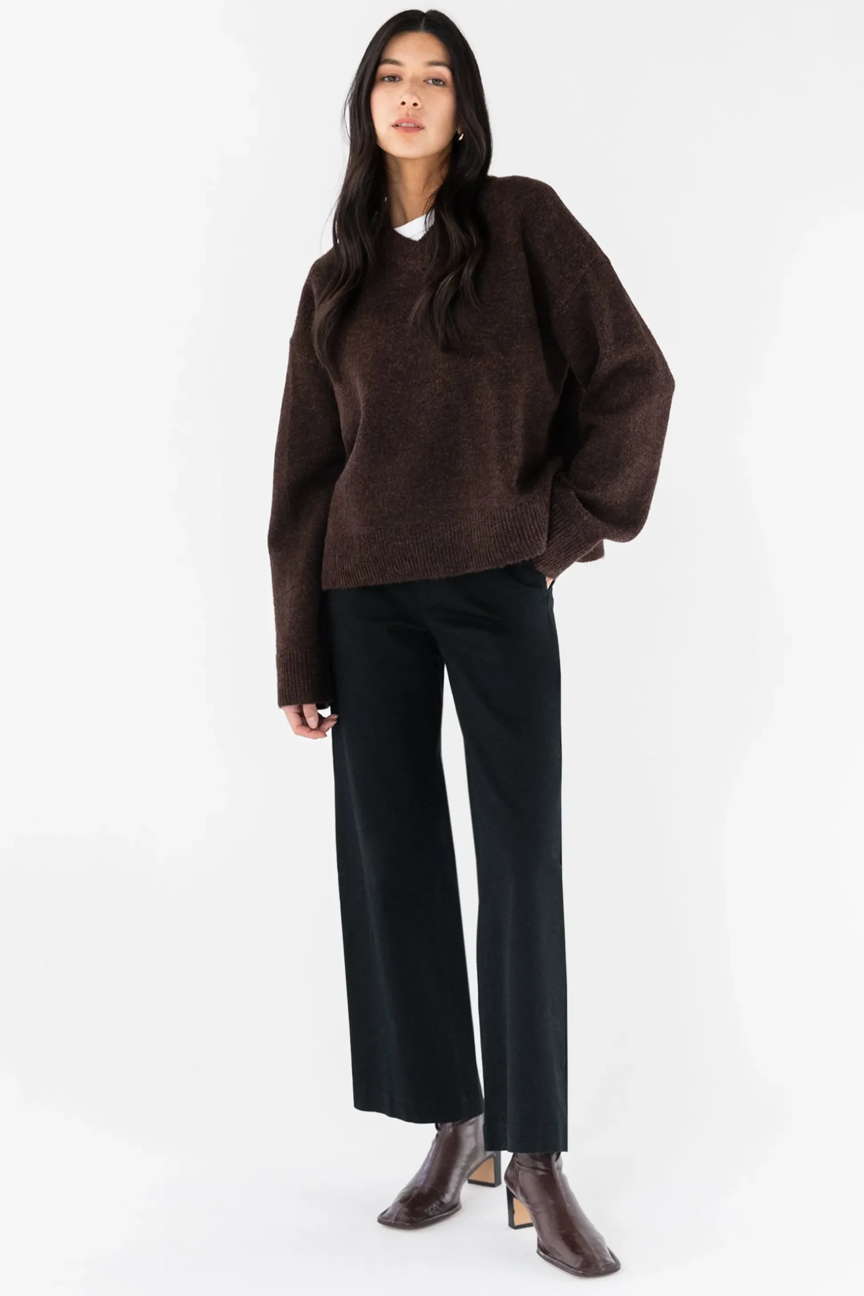 REGULAR LENGTH 28" TWILL WIDE LEG PANT