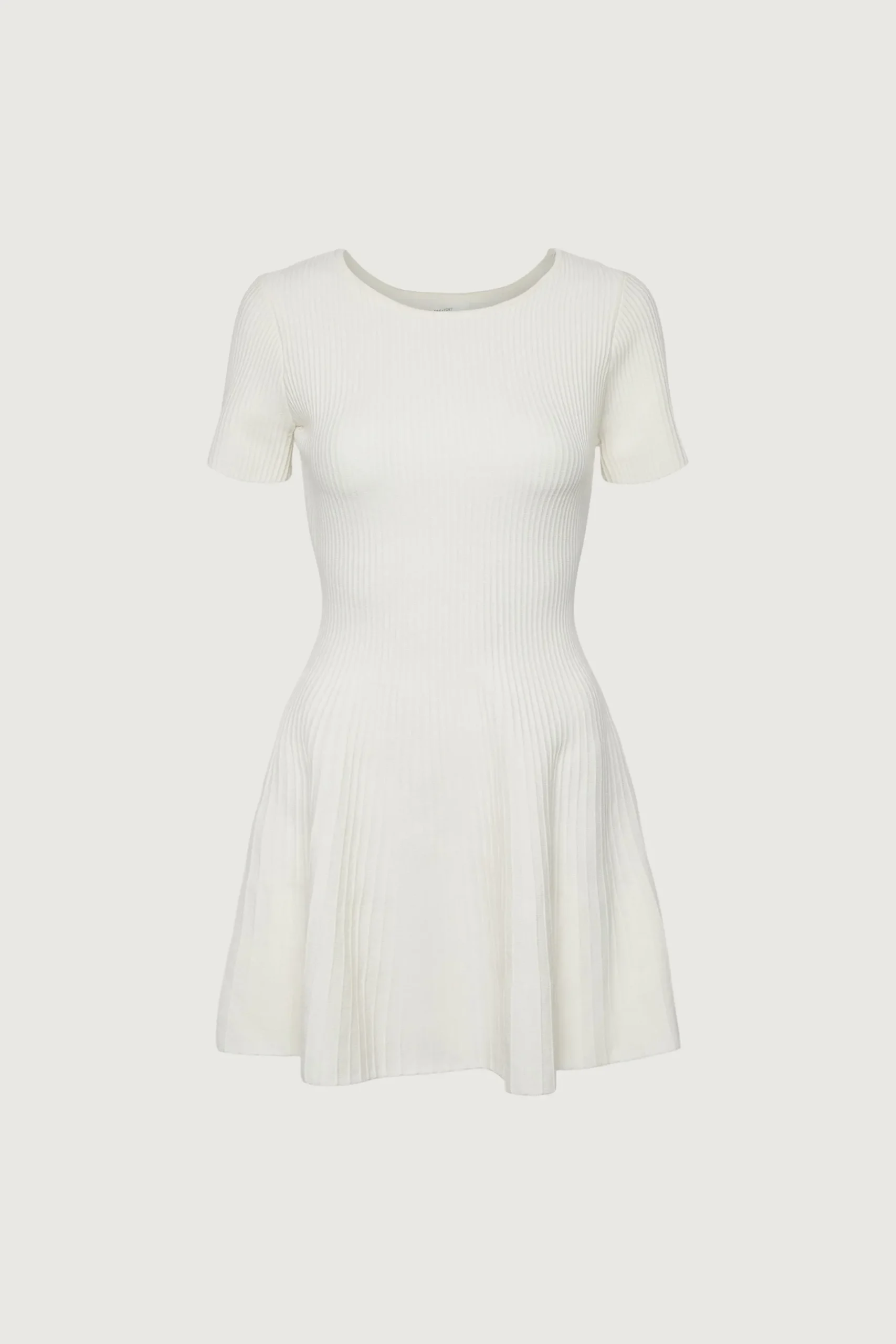RIBBED SHORT SLEEVE MINI DRESS