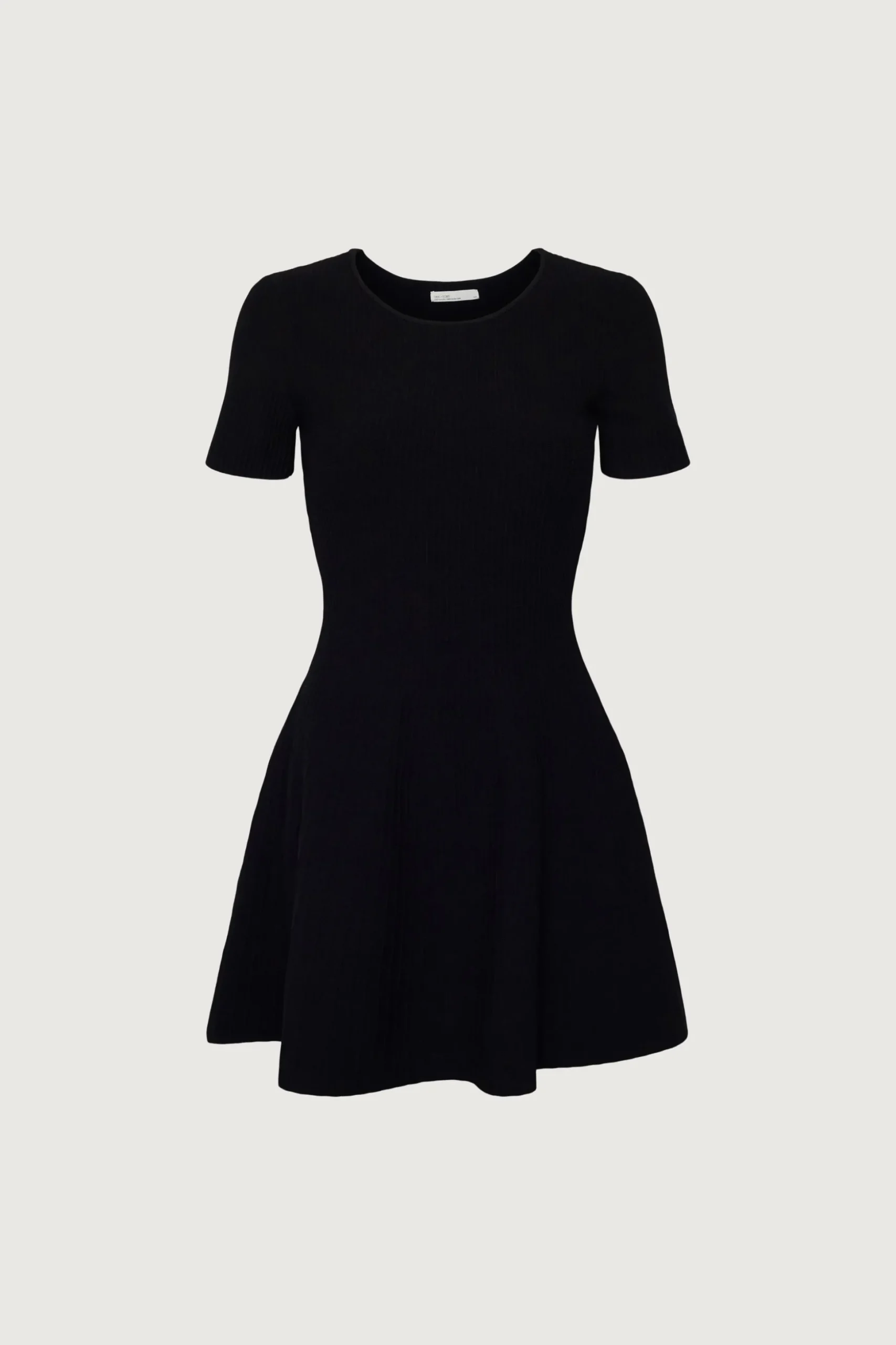 RIBBED SHORT SLEEVE MINI DRESS