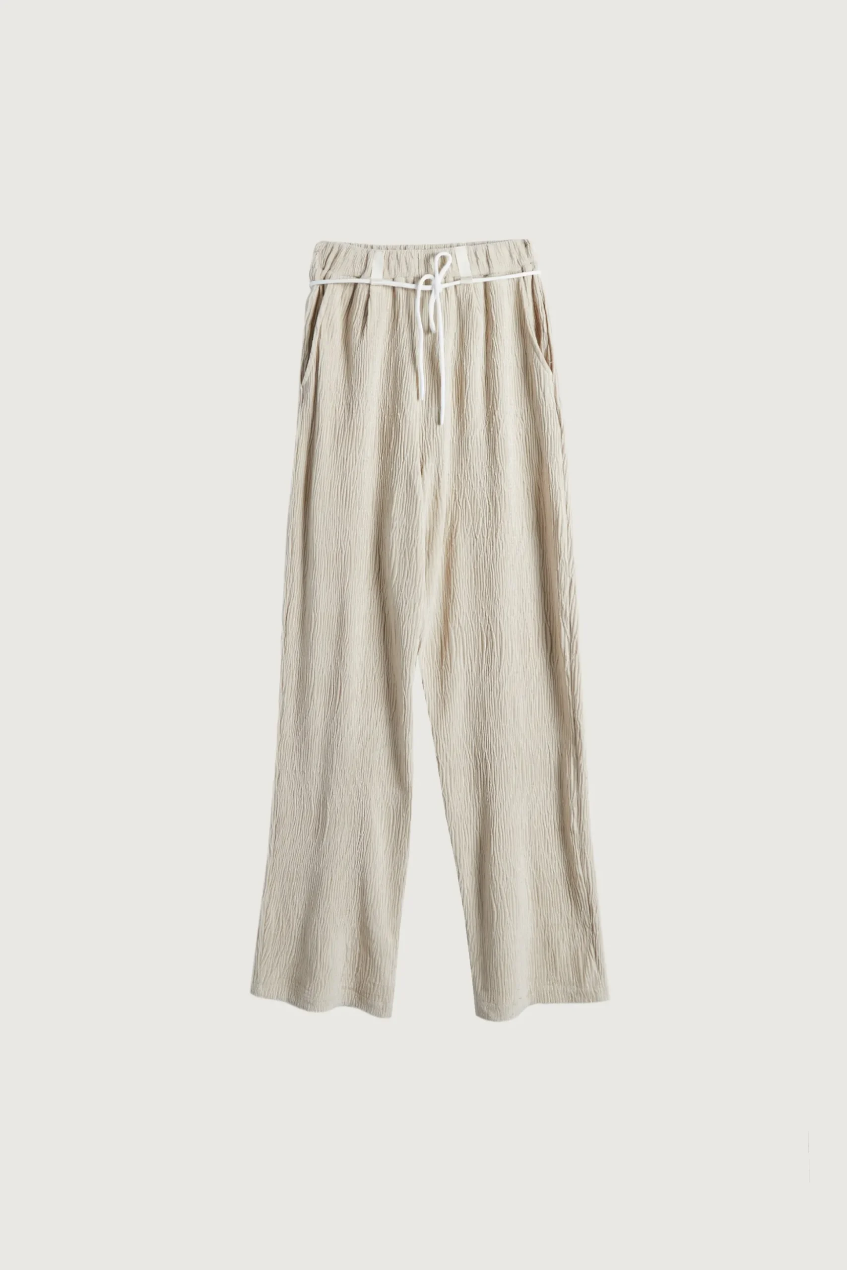 RIBBED STRAIGHT LEG PANTS