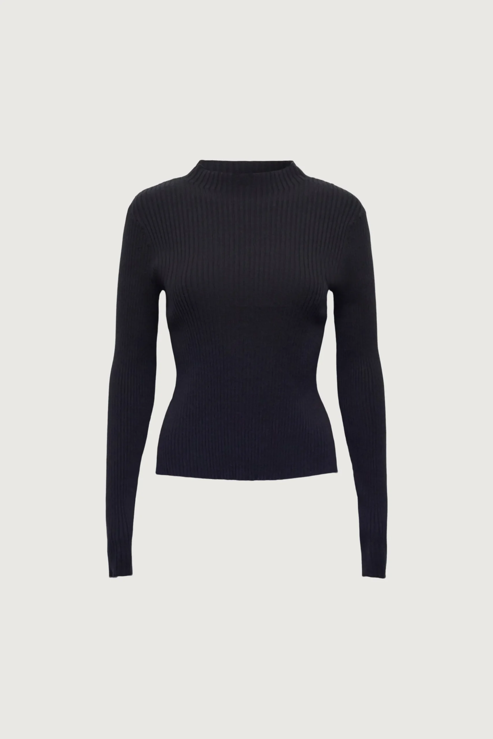 RIBBED SWEATER WITH TIE-BACK DESIGN