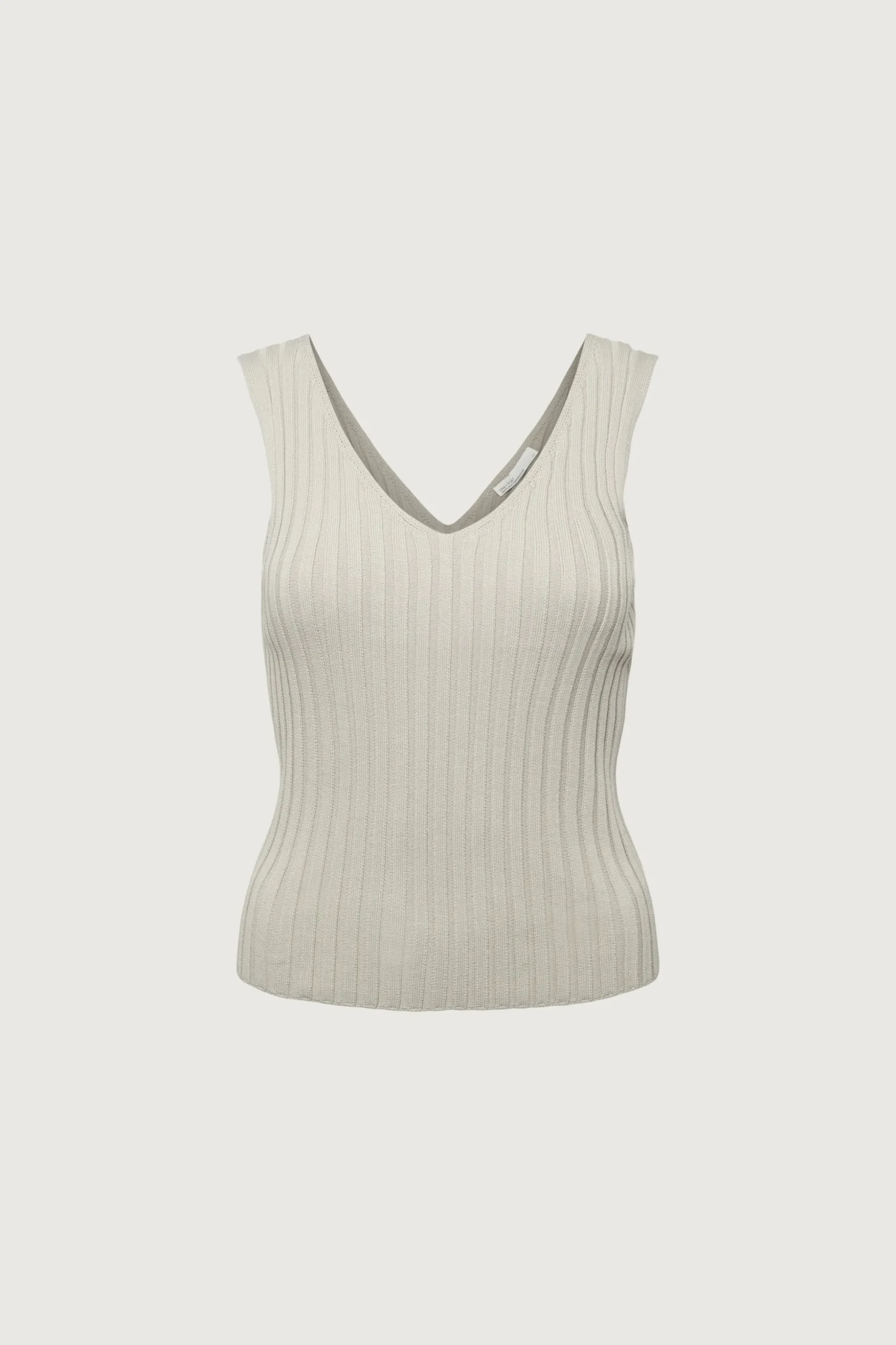 RIB-KNIT V-NECK TANK