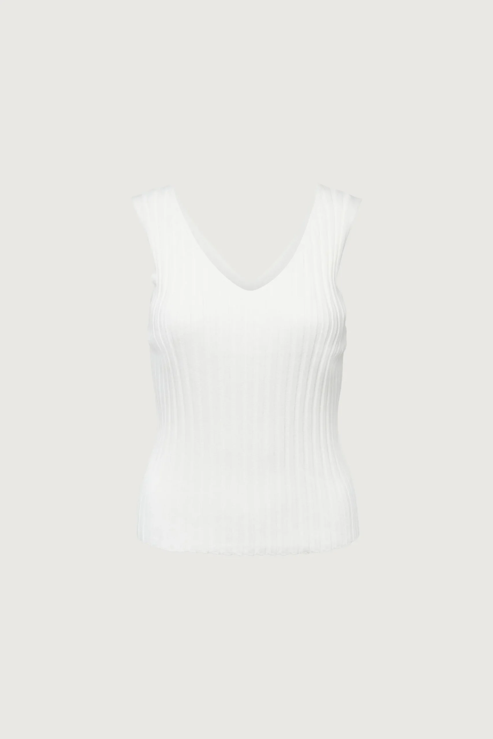 RIB-KNIT V-NECK TANK