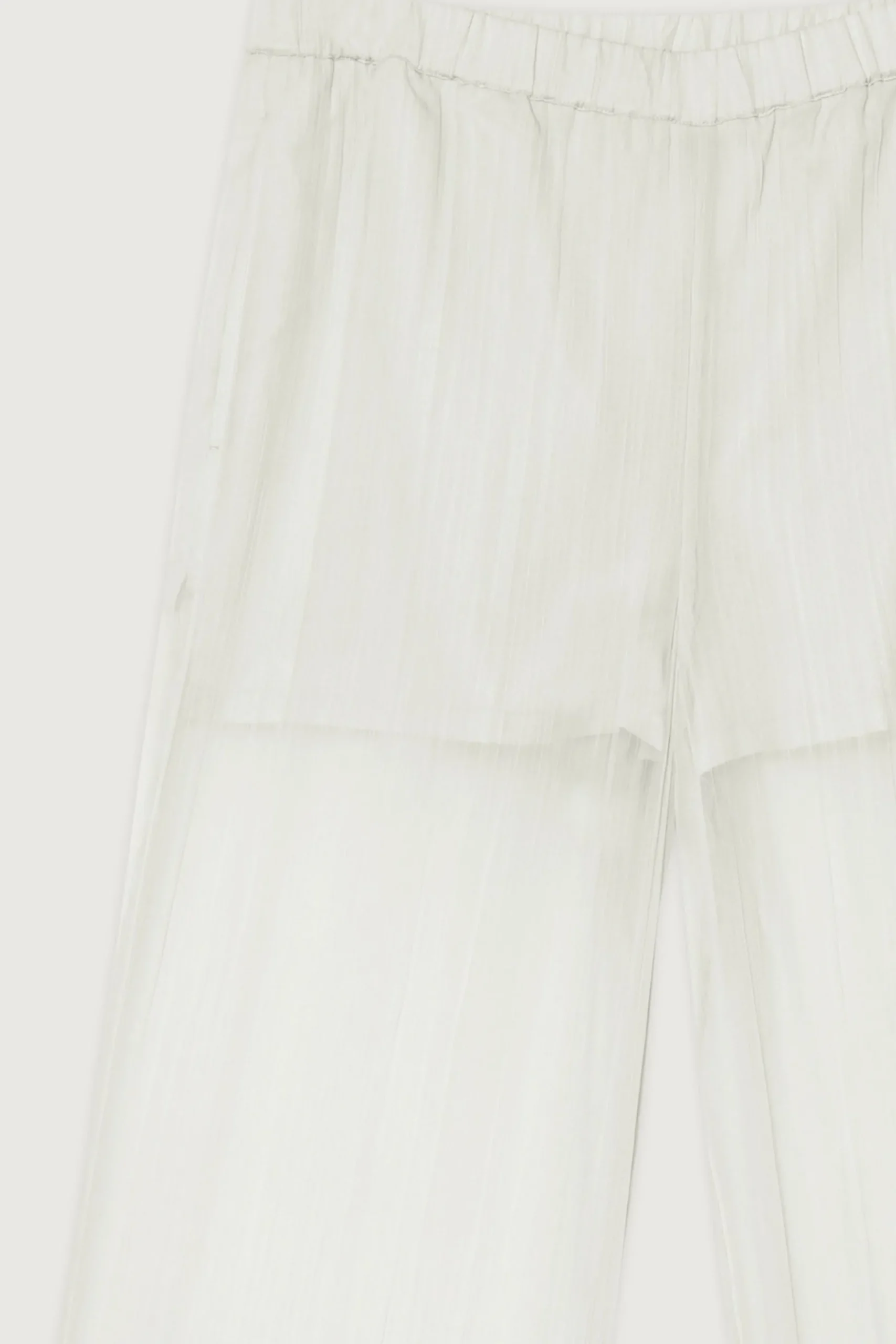 SHEER CRINKLED STRAIGHT LEG PANT