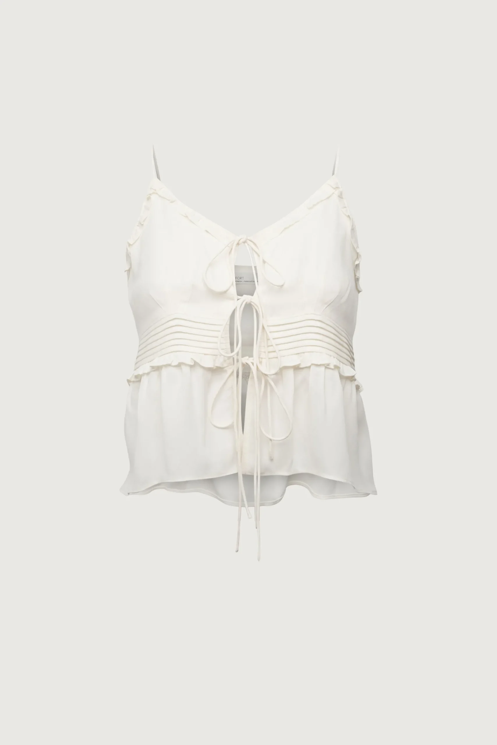 SHEER TIE-FRONT TANK TOP