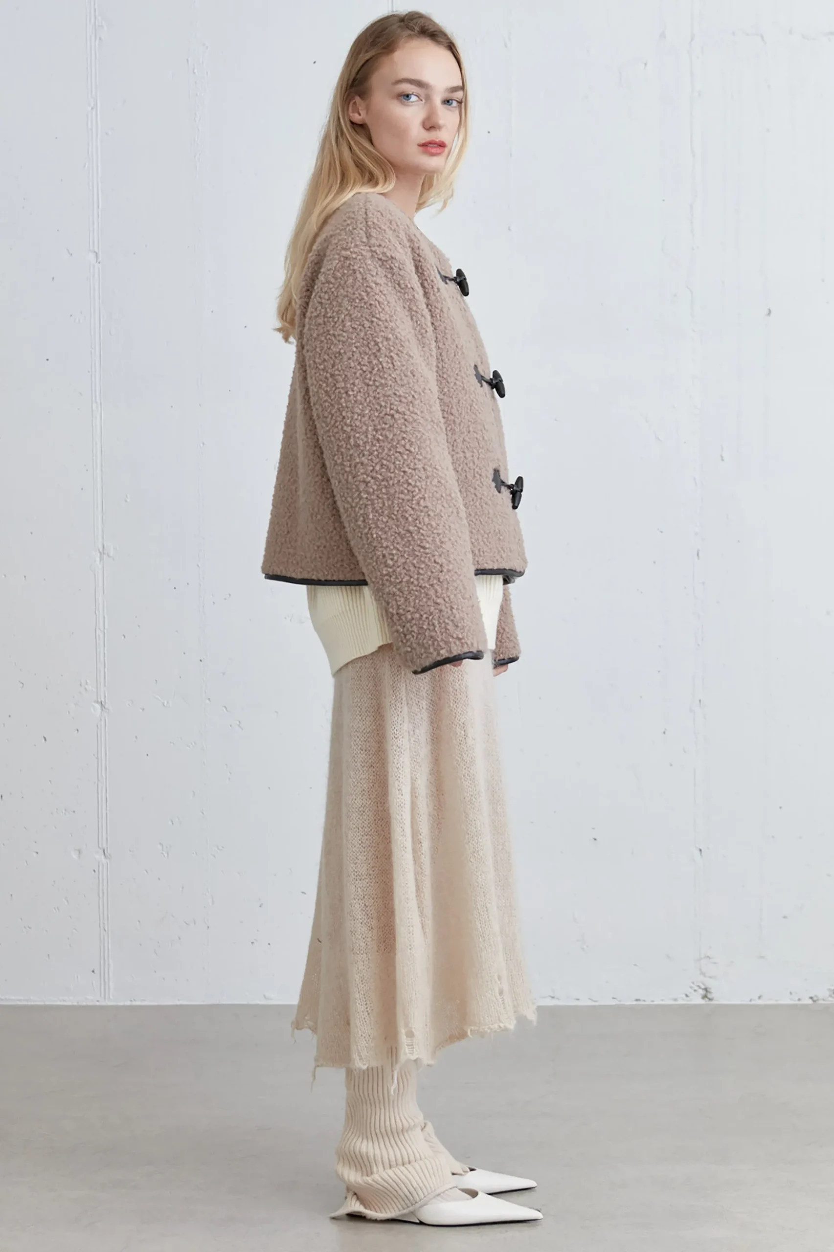 SHERPA JACKET WITH TOGGLE FRONT