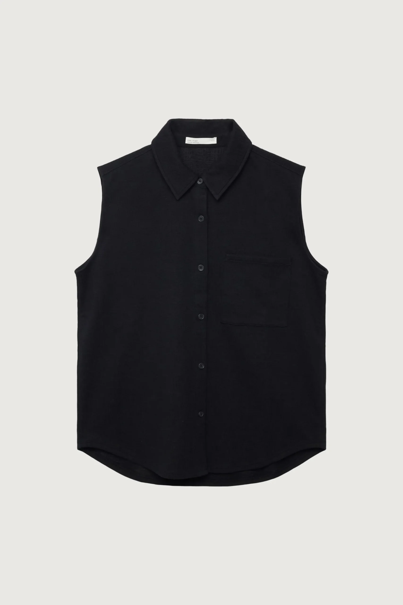SLEEVELESS OVERSIZED KNIT SHIRT