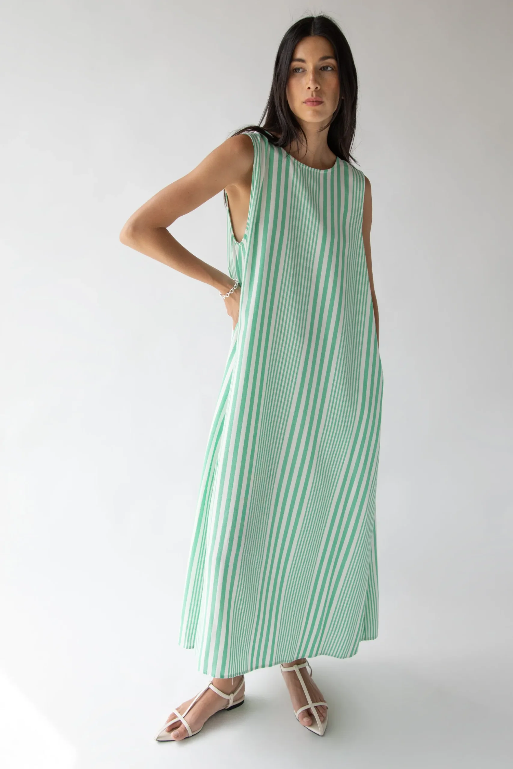 TANK STYLE STRIPED DRESS
