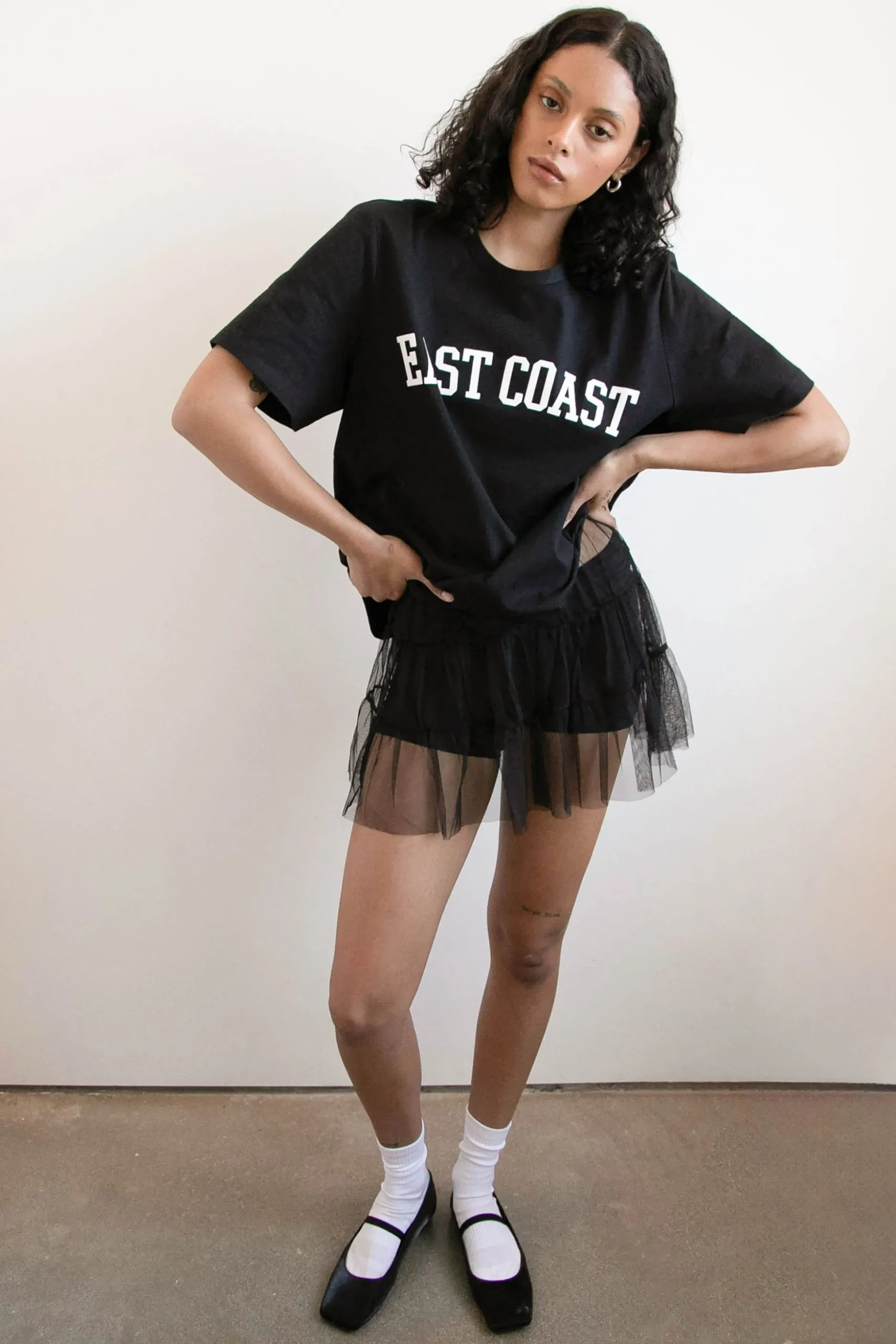 TANK WITH TULLE SKIRT
