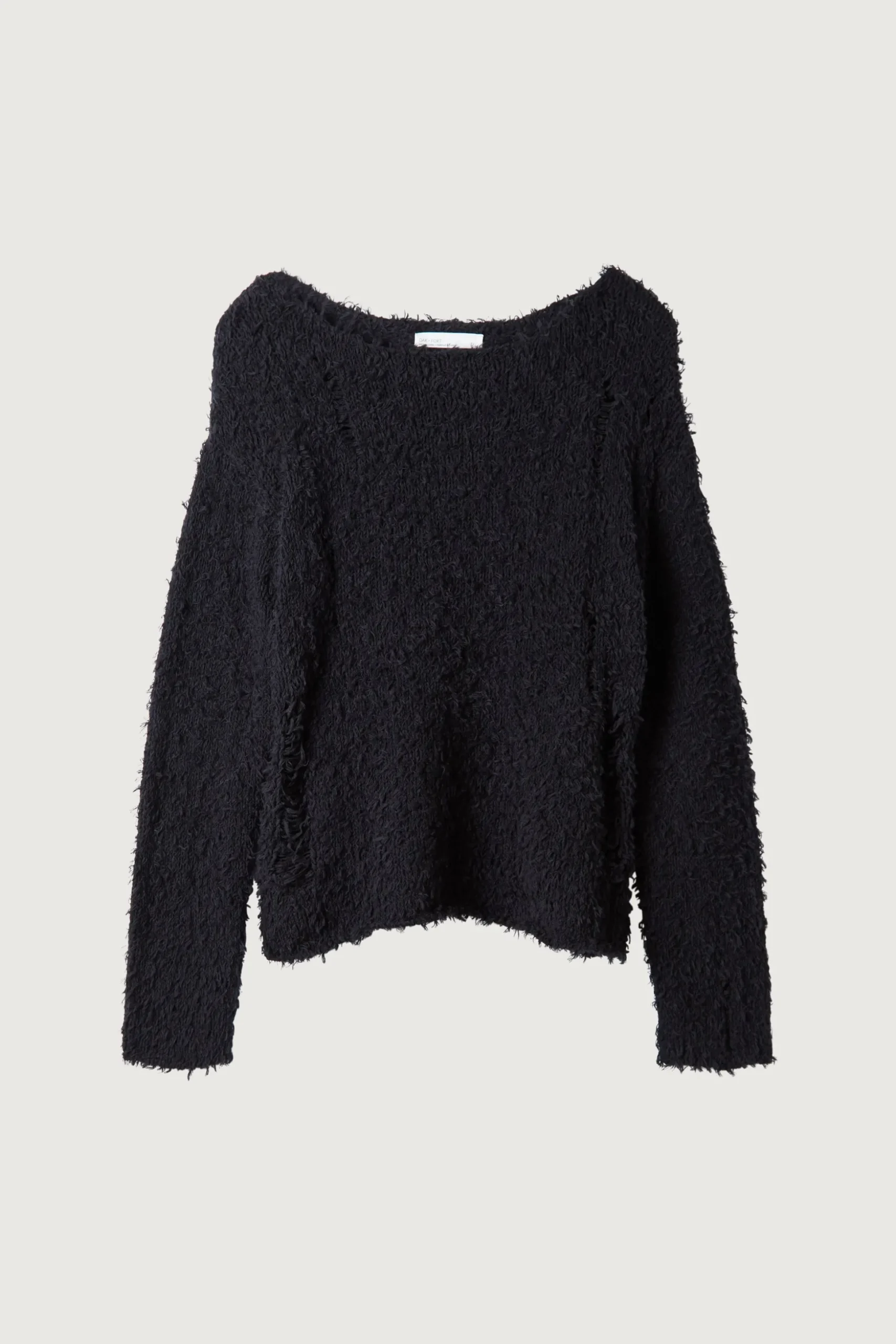 TEXTURED DISTRESSED SWEATER