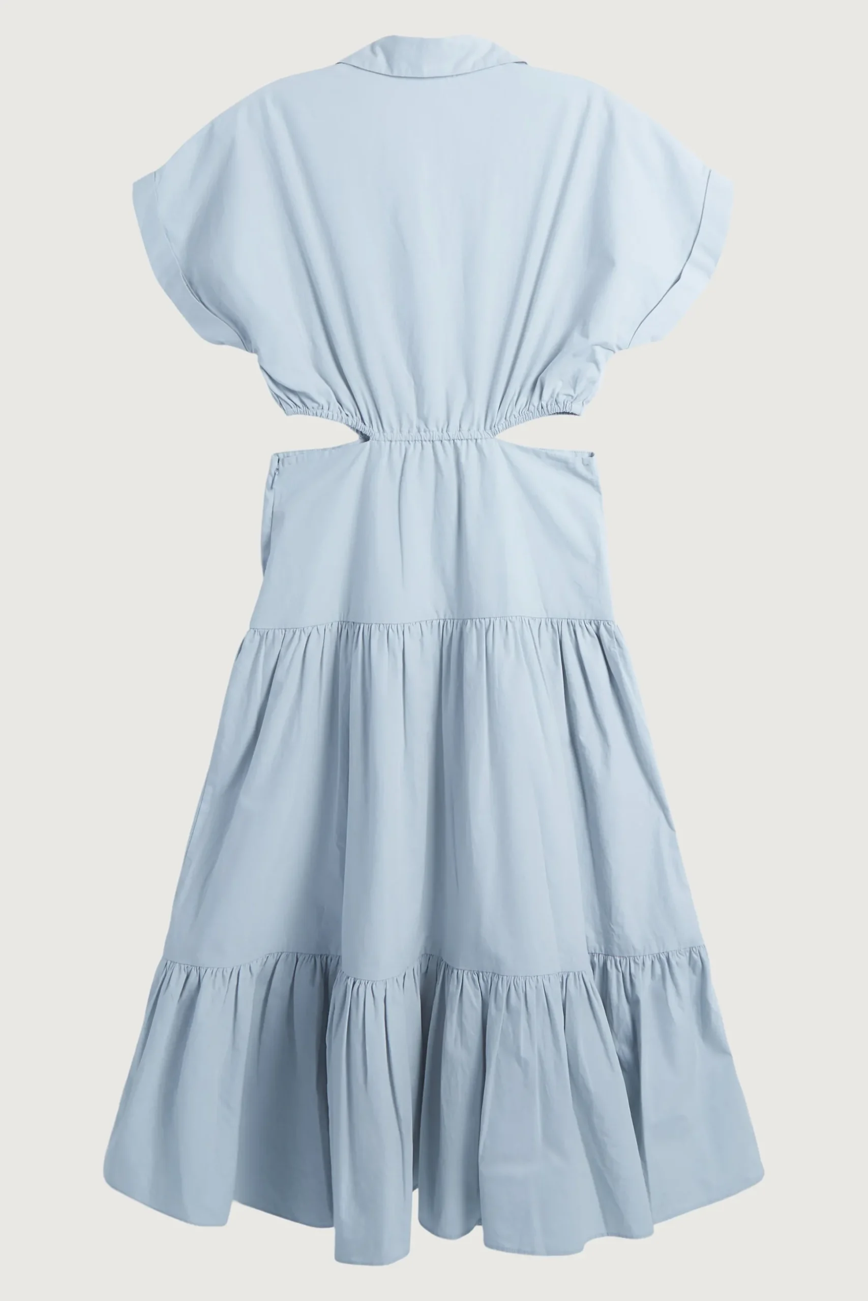 TIERED MIDI DRESS WITH CUTOUTS
