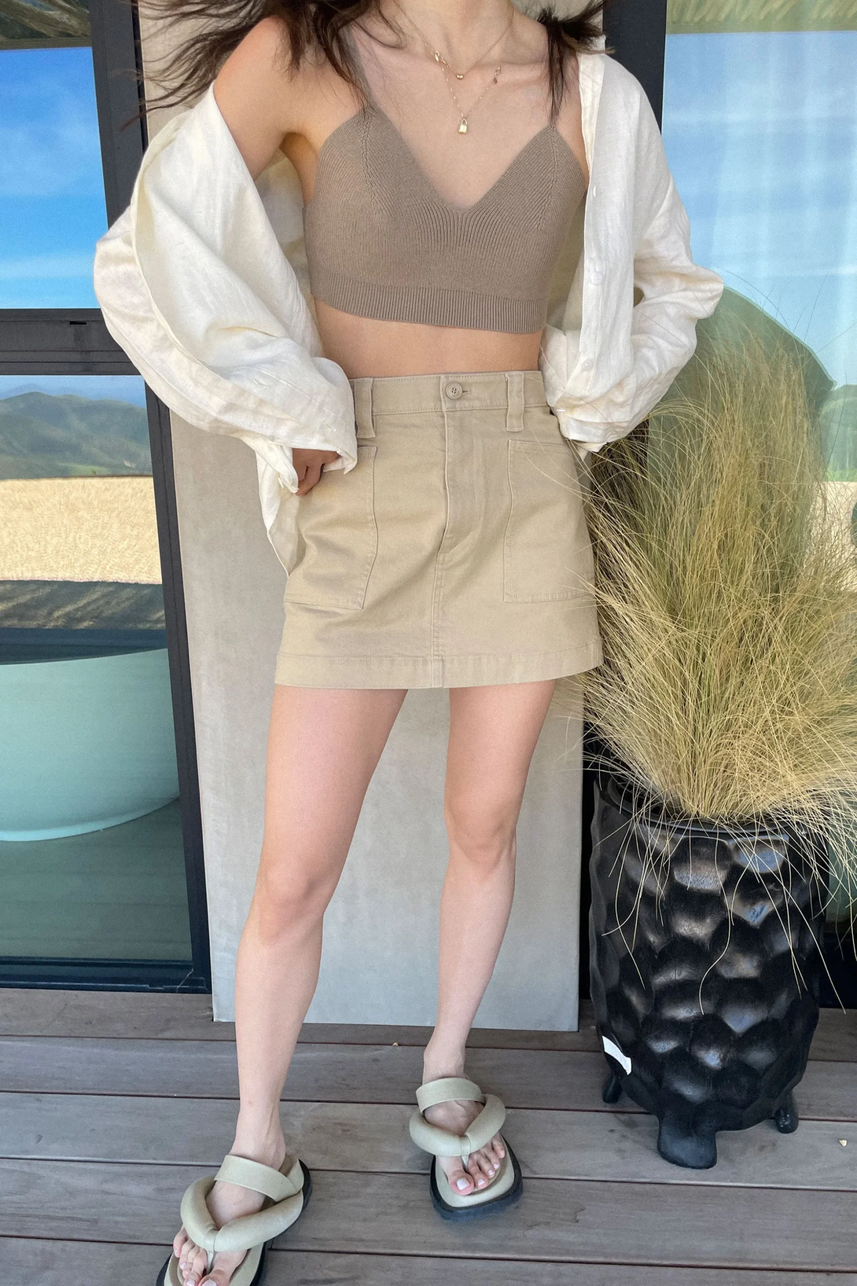 TWILL MINI SKIRT