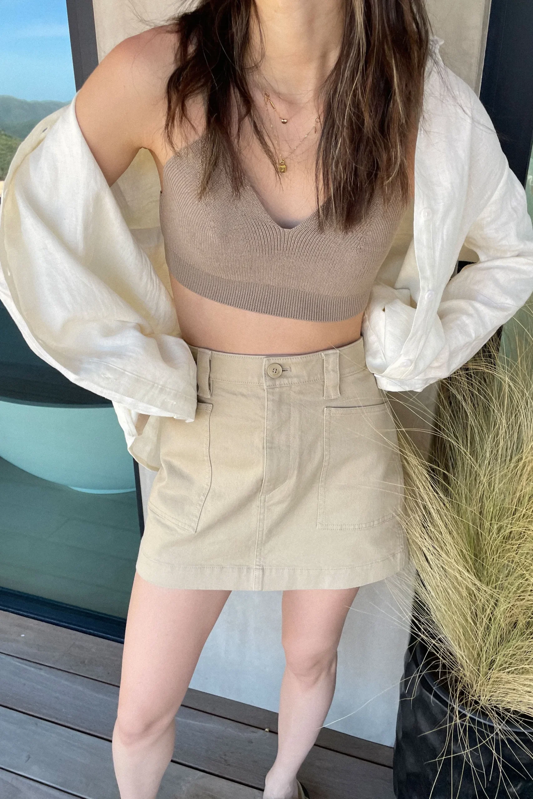 TWILL MINI SKIRT