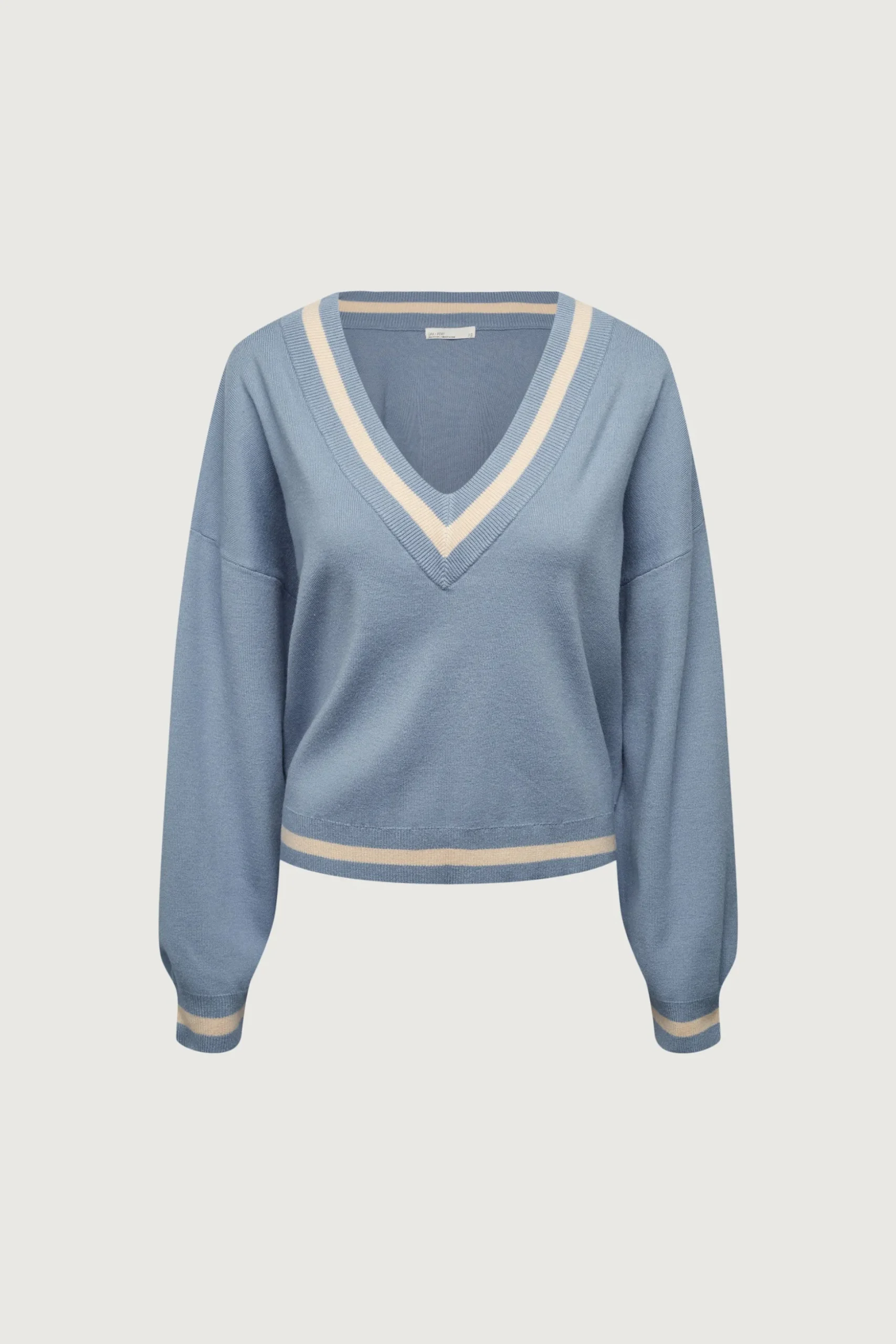 VARSITY V-NECK SWEATER