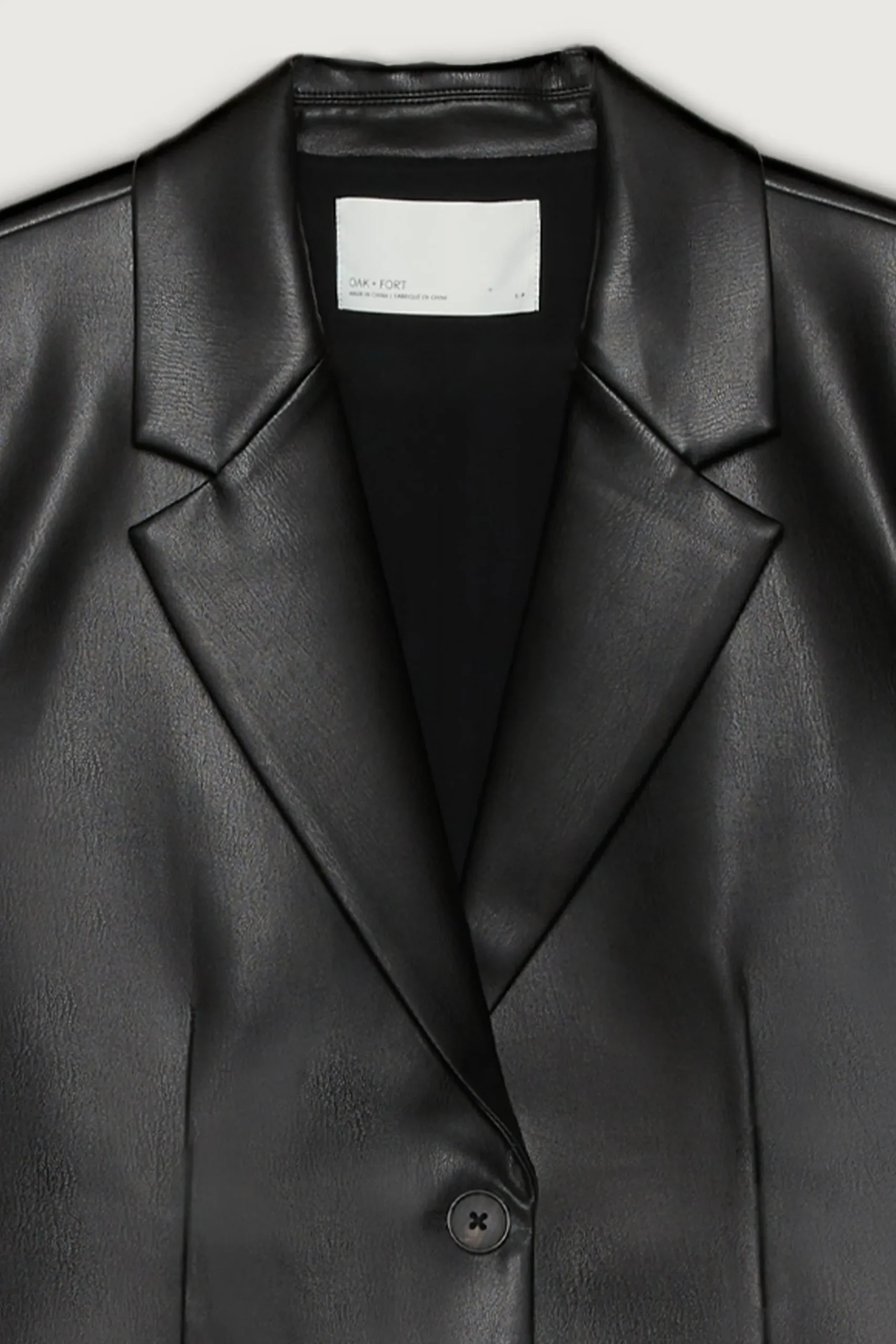 VEGAN LEATHER BLAZER