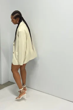 VEGAN LEATHER BLAZER