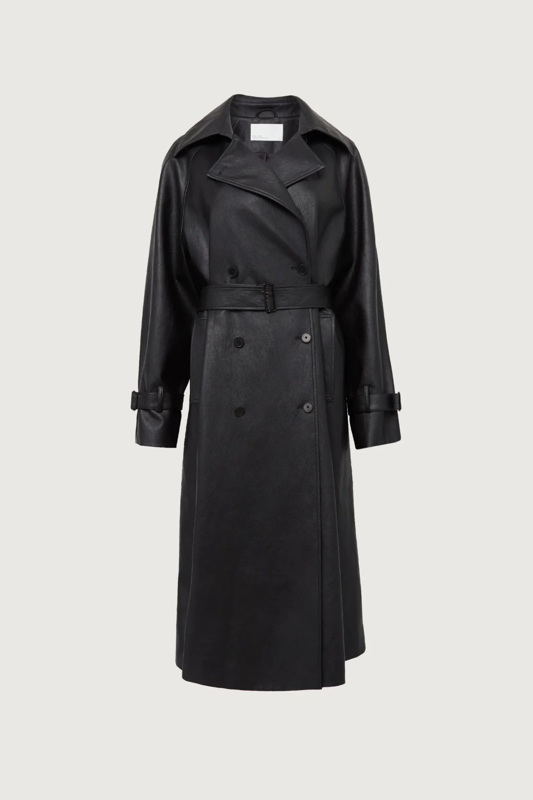 VEGAN LEATHER TRENCH COAT