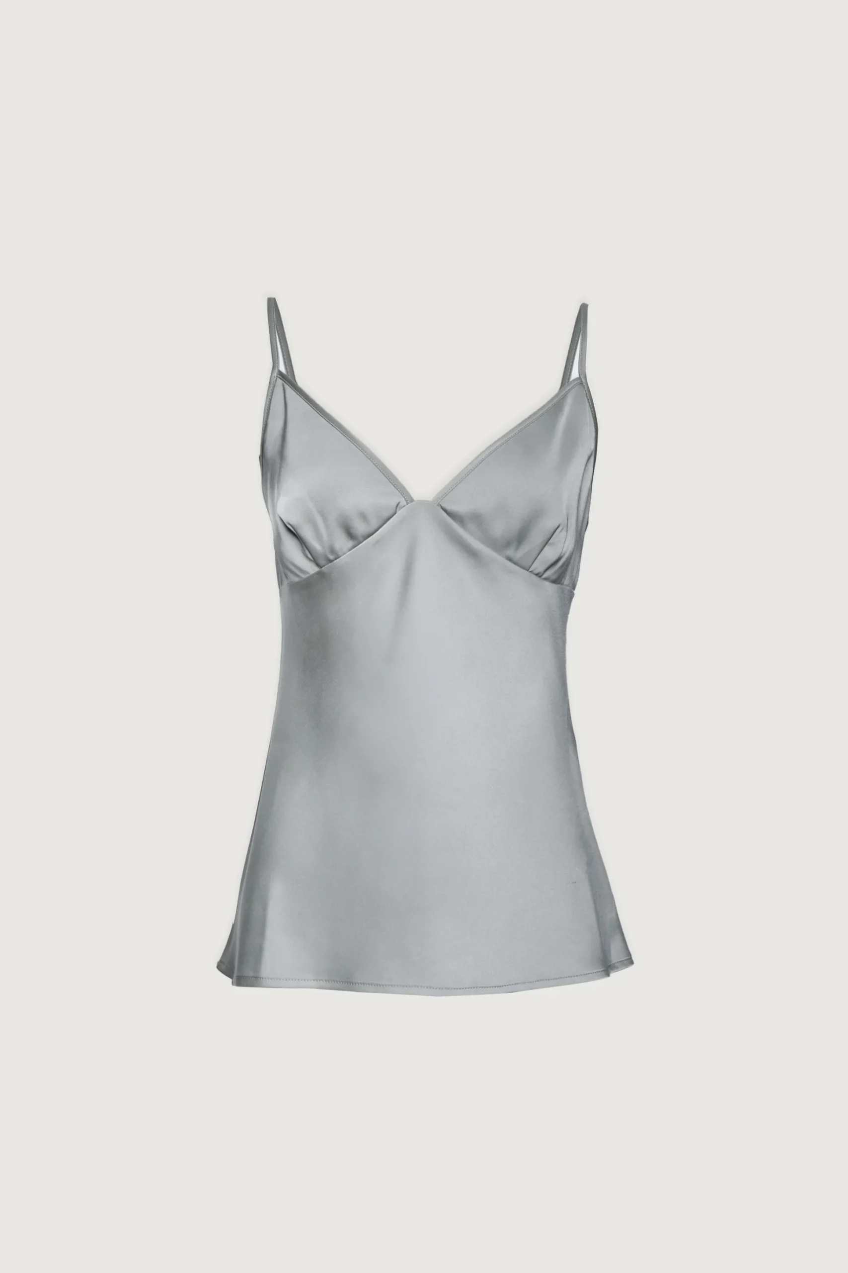 V-NECK SATIN TANK