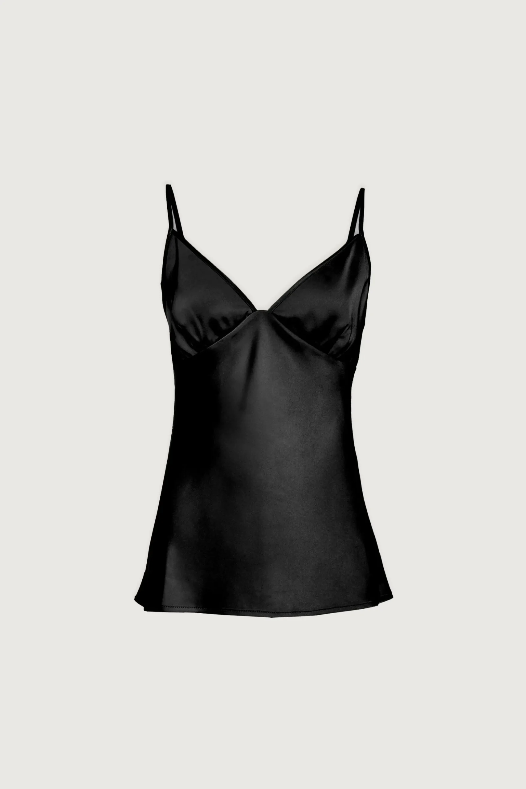 V-NECK SATIN TANK