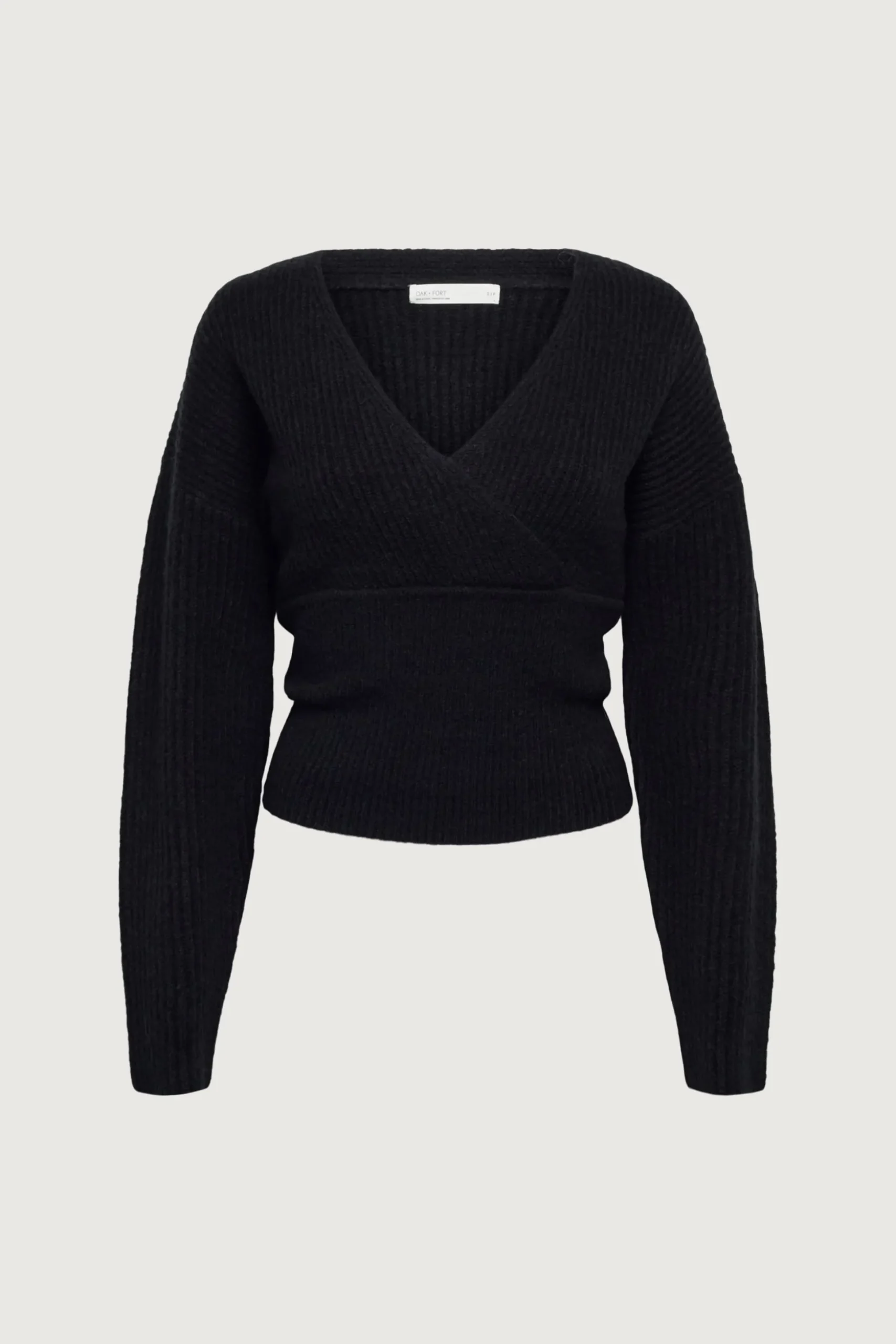 V-NECK WRAP SWEATER