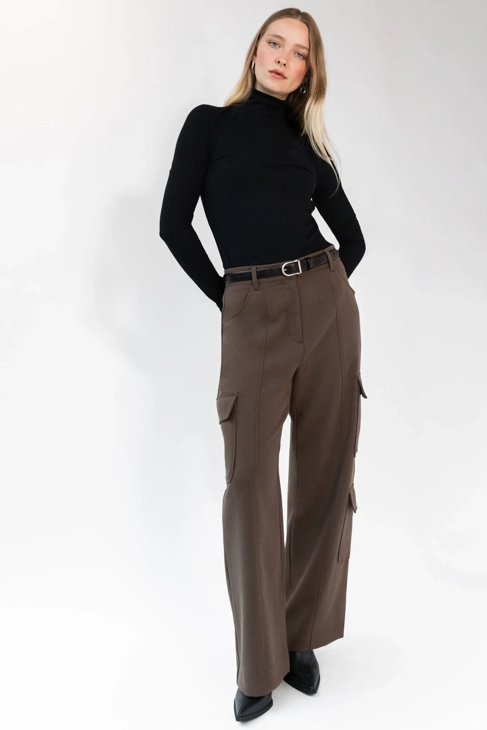 WIDE LEG CARGO SUITING PANT