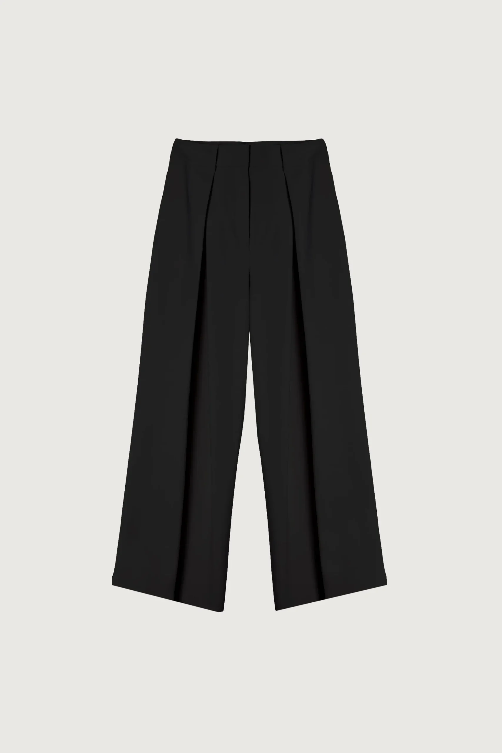 WIDE LEG PANT WITH FRONT PLEAT